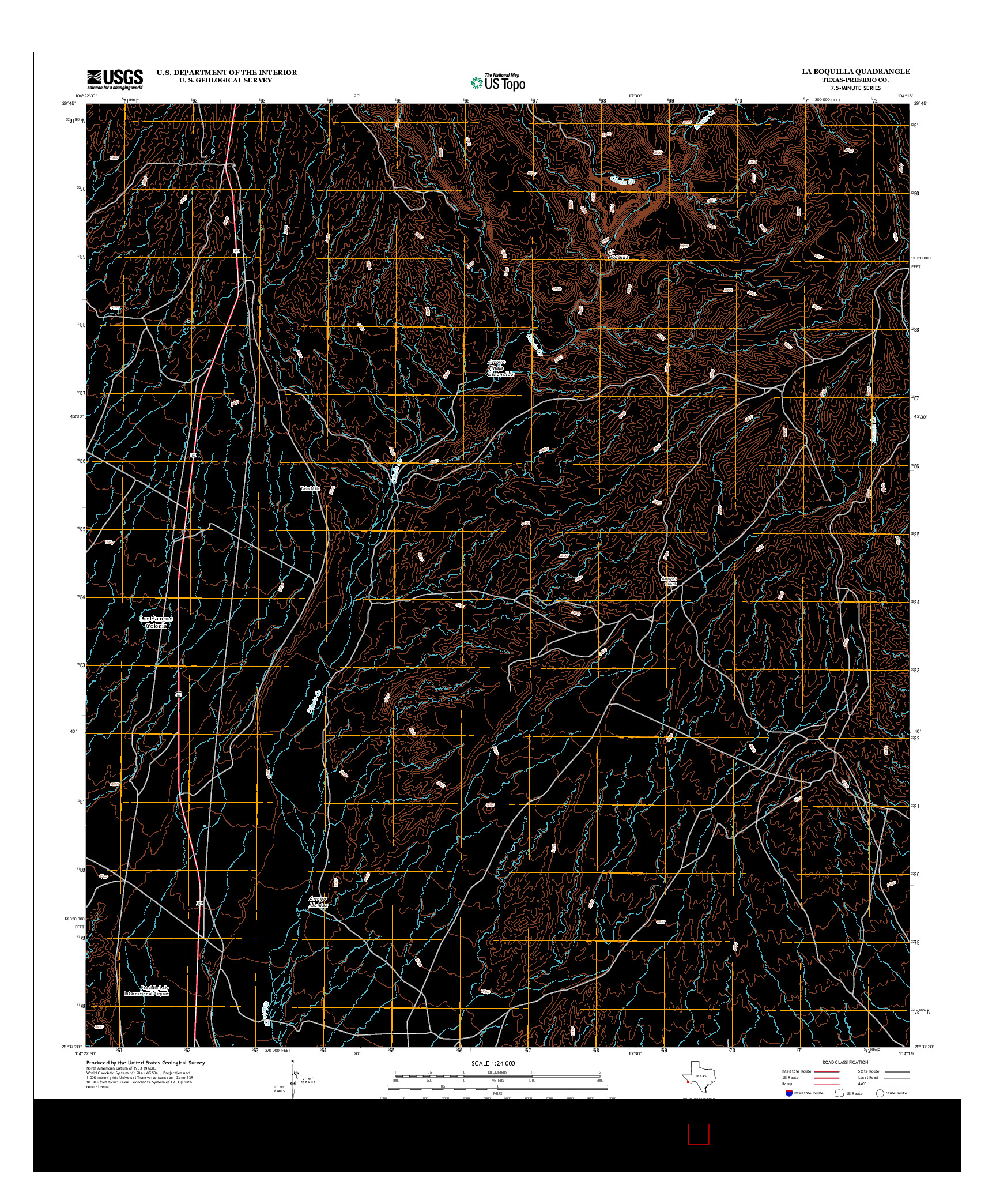 USGS US TOPO 7.5-MINUTE MAP FOR LA BOQUILLA, TX 2012
