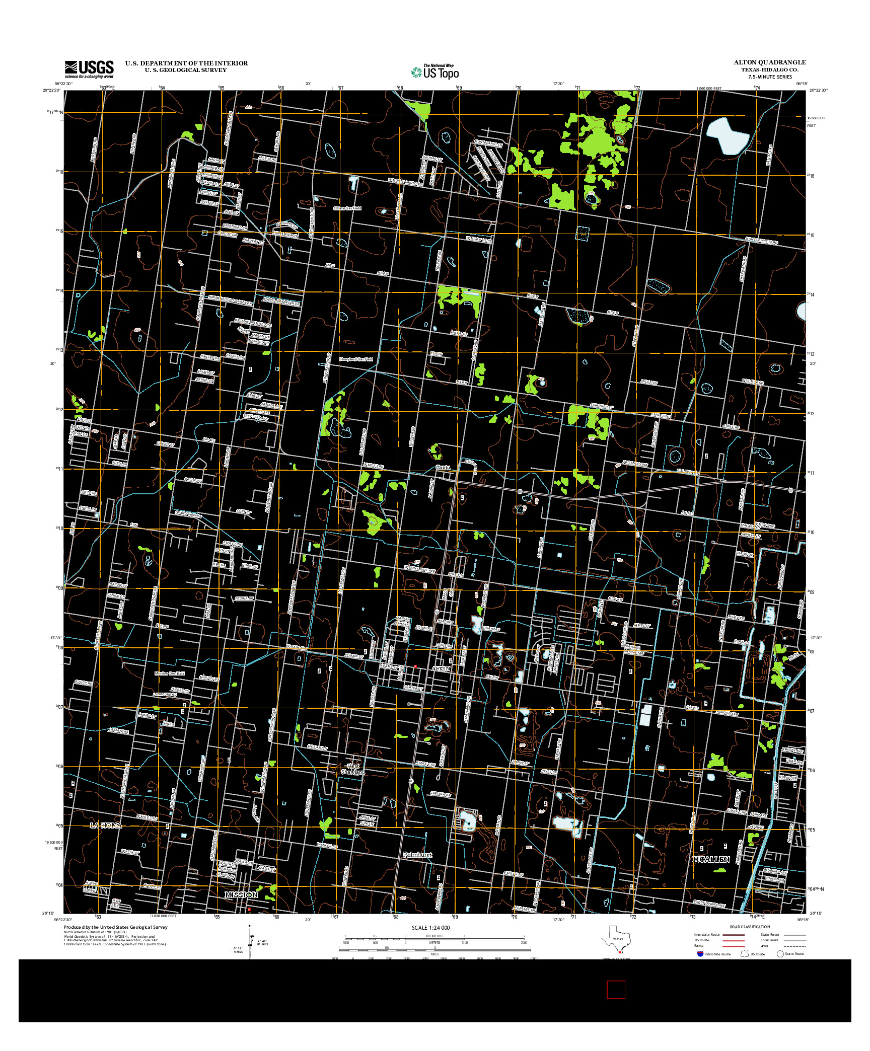 USGS US TOPO 7.5-MINUTE MAP FOR ALTON, TX 2012