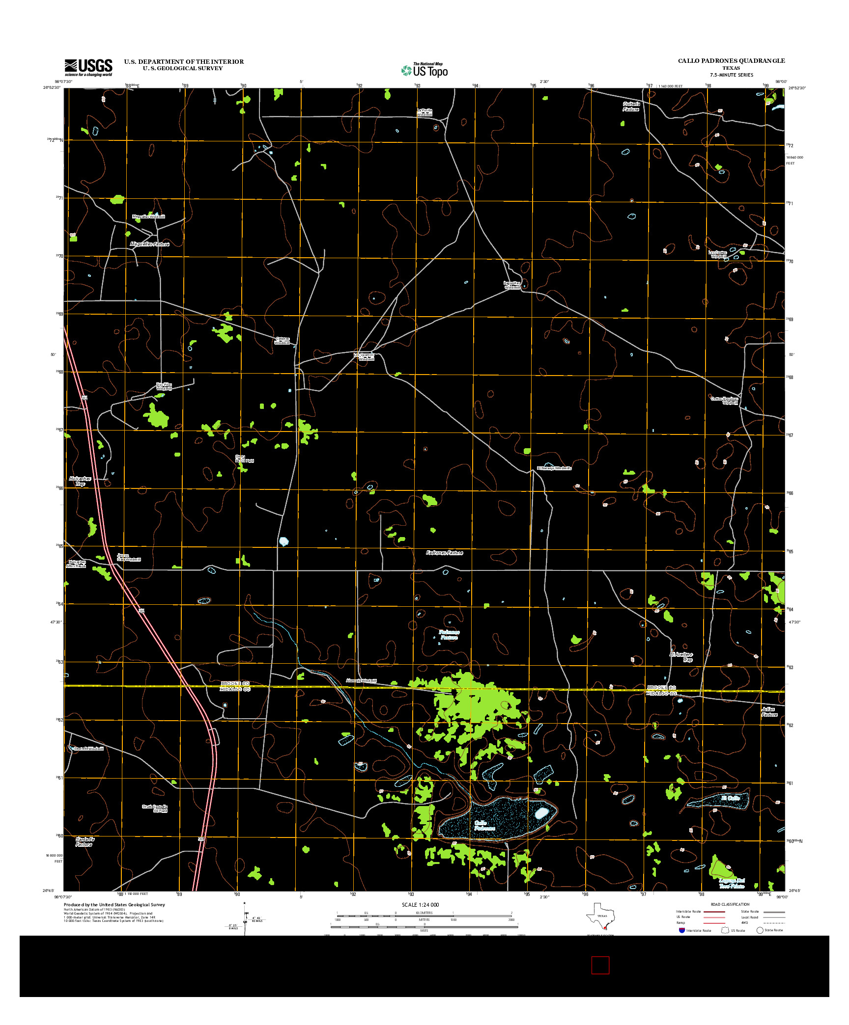 USGS US TOPO 7.5-MINUTE MAP FOR CALLO PADRONES, TX 2012