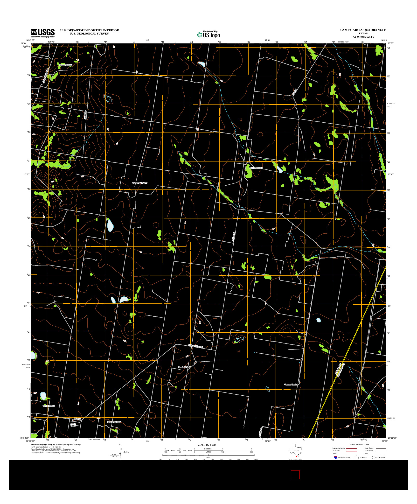 USGS US TOPO 7.5-MINUTE MAP FOR CAMP GARCIA, TX 2012