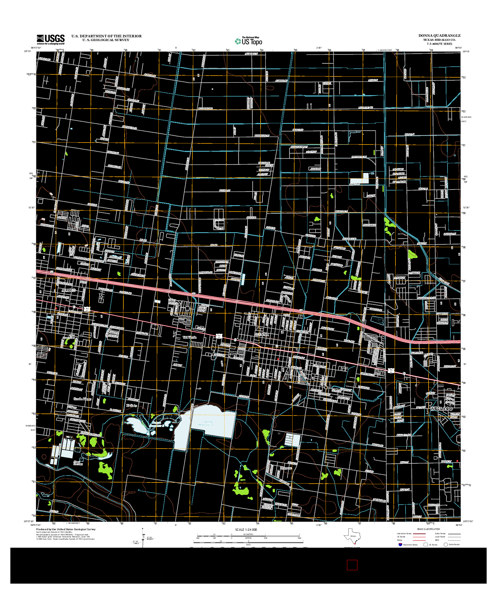 USGS US TOPO 7.5-MINUTE MAP FOR DONNA, TX 2012