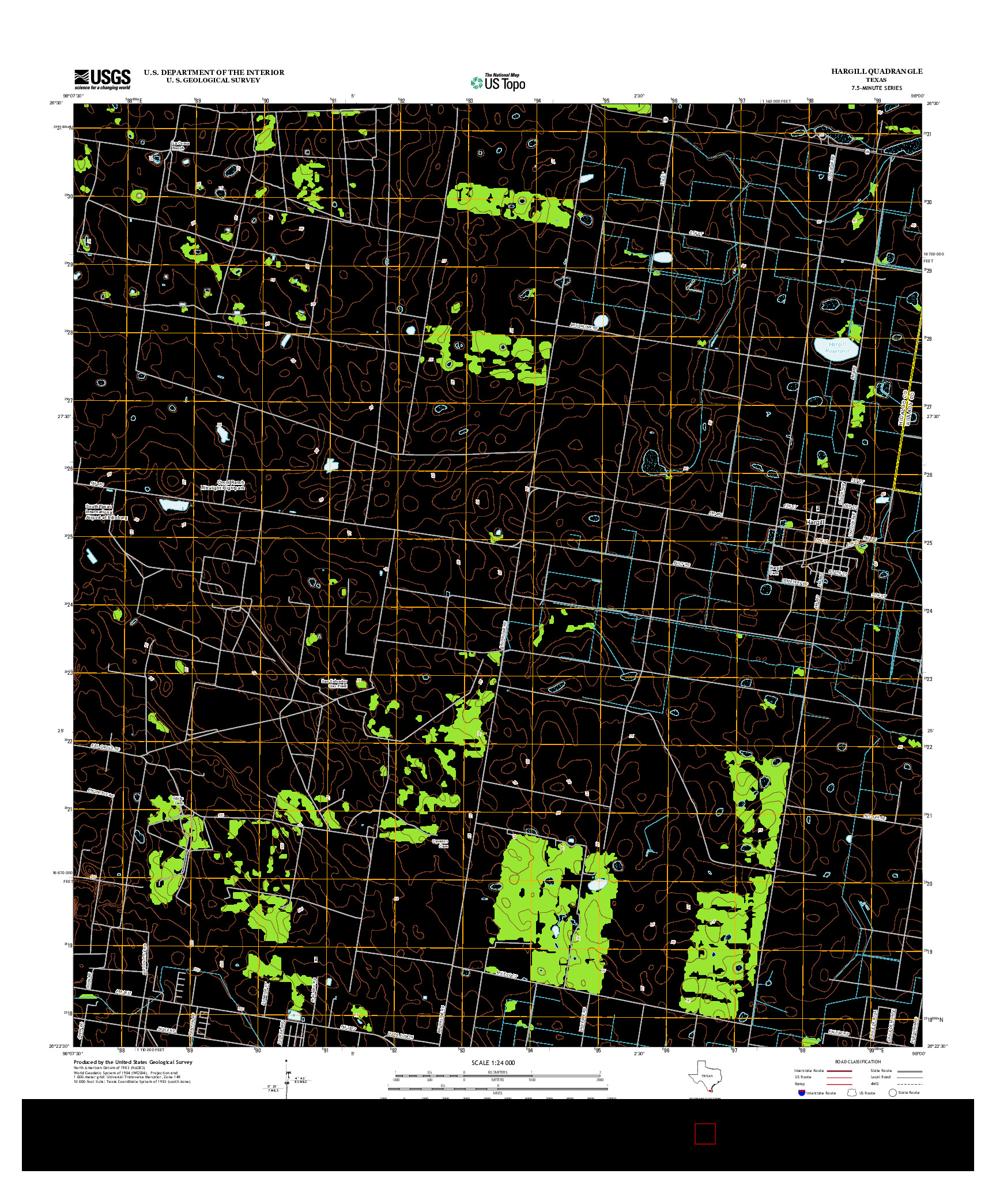 USGS US TOPO 7.5-MINUTE MAP FOR HARGILL, TX 2012