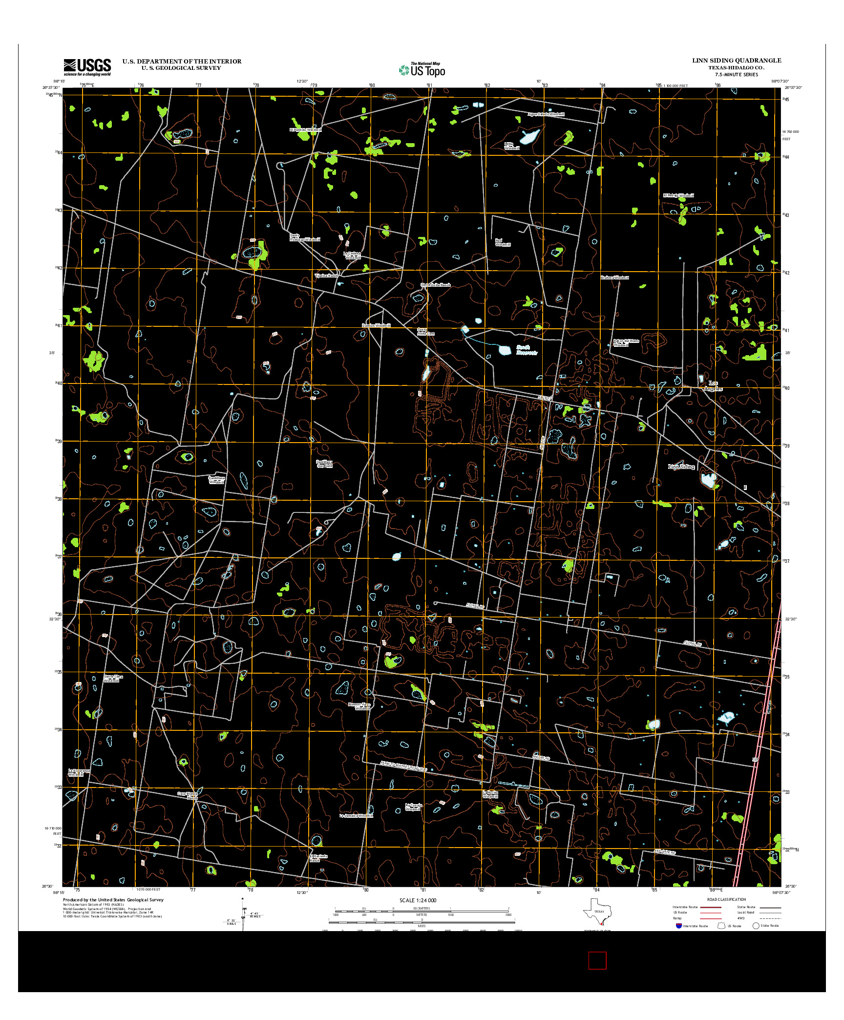 USGS US TOPO 7.5-MINUTE MAP FOR LINN SIDING, TX 2012