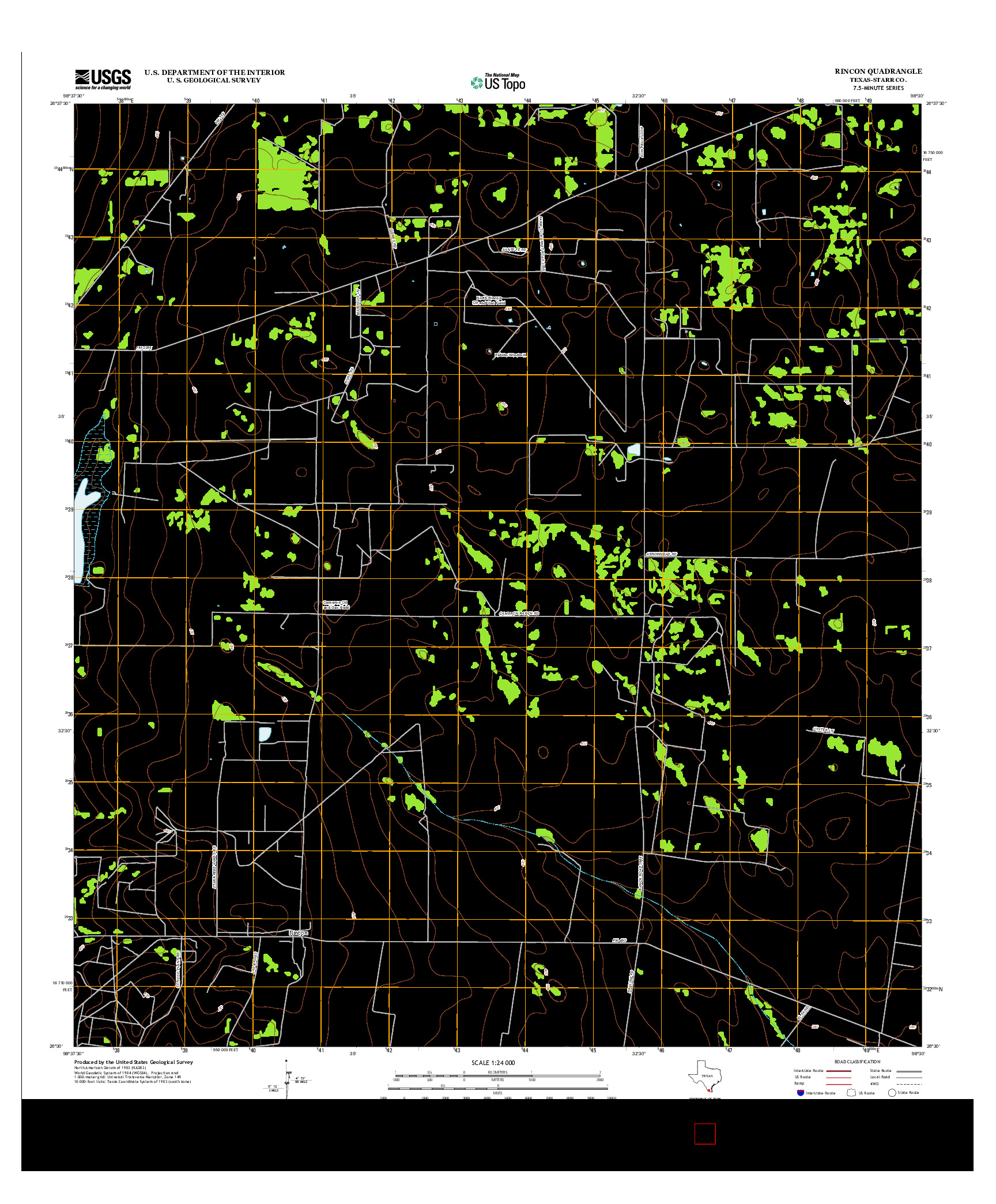 USGS US TOPO 7.5-MINUTE MAP FOR RINCON, TX 2012