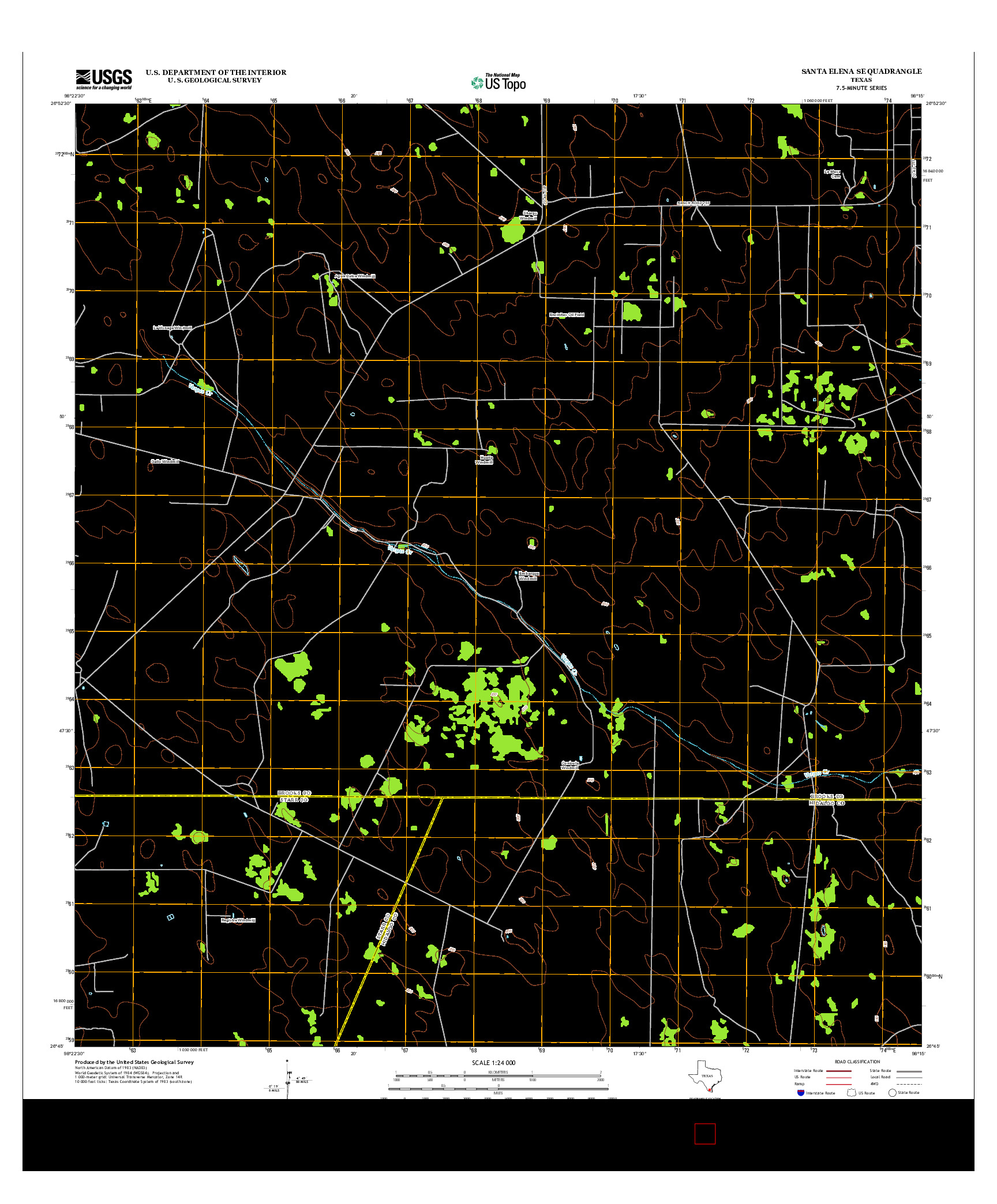 USGS US TOPO 7.5-MINUTE MAP FOR SANTA ELENA SE, TX 2012