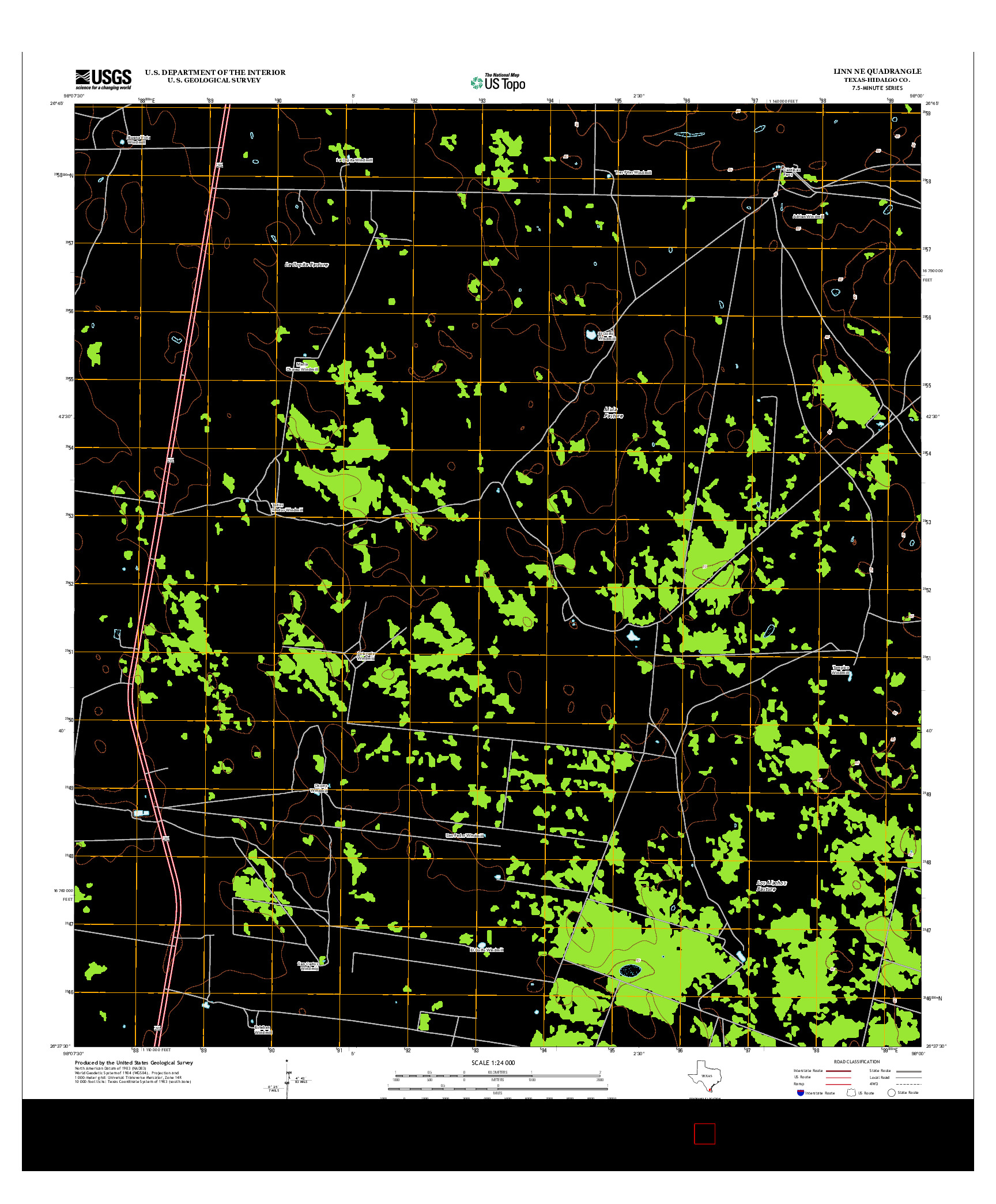 USGS US TOPO 7.5-MINUTE MAP FOR LINN NE, TX 2012