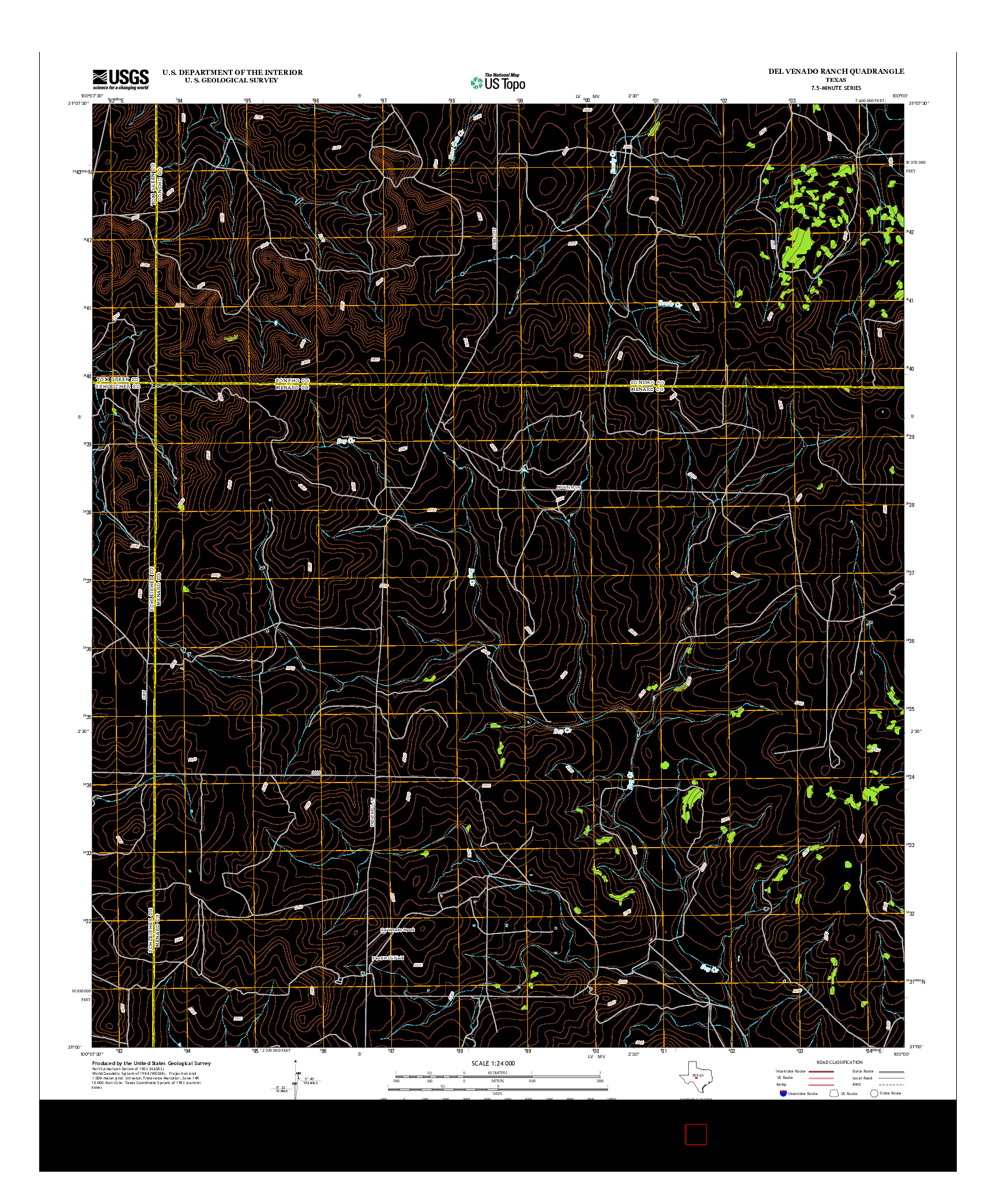USGS US TOPO 7.5-MINUTE MAP FOR DEL VENADO RANCH, TX 2012