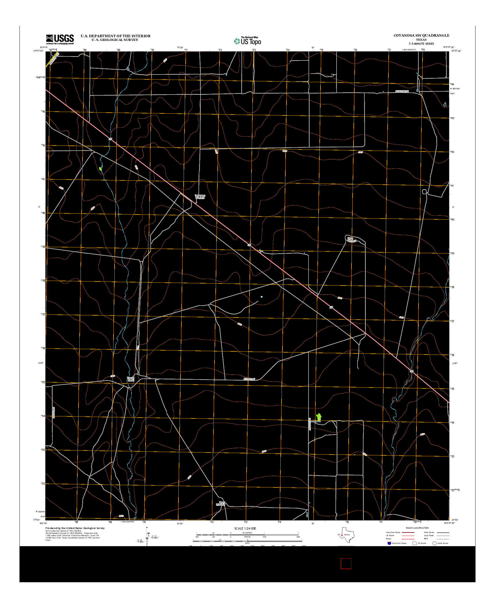 USGS US TOPO 7.5-MINUTE MAP FOR COYANOSA SW, TX 2012