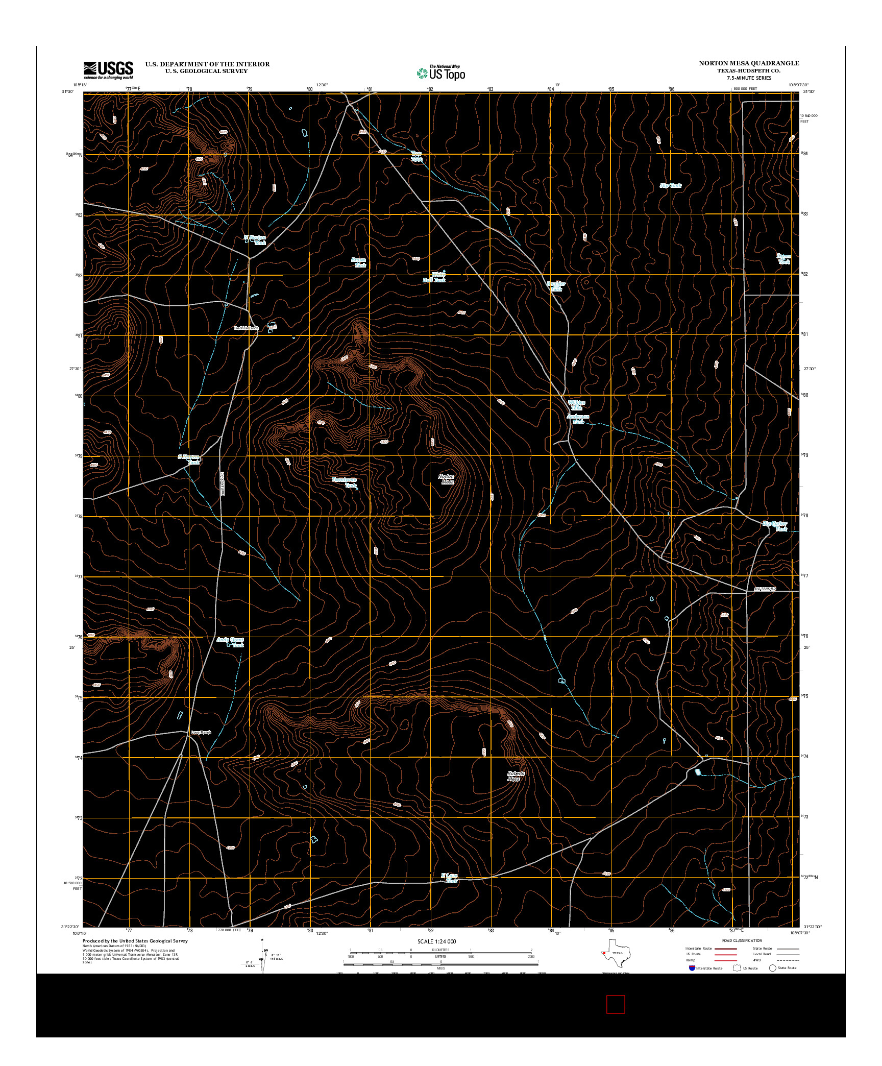 USGS US TOPO 7.5-MINUTE MAP FOR NORTON MESA, TX 2012