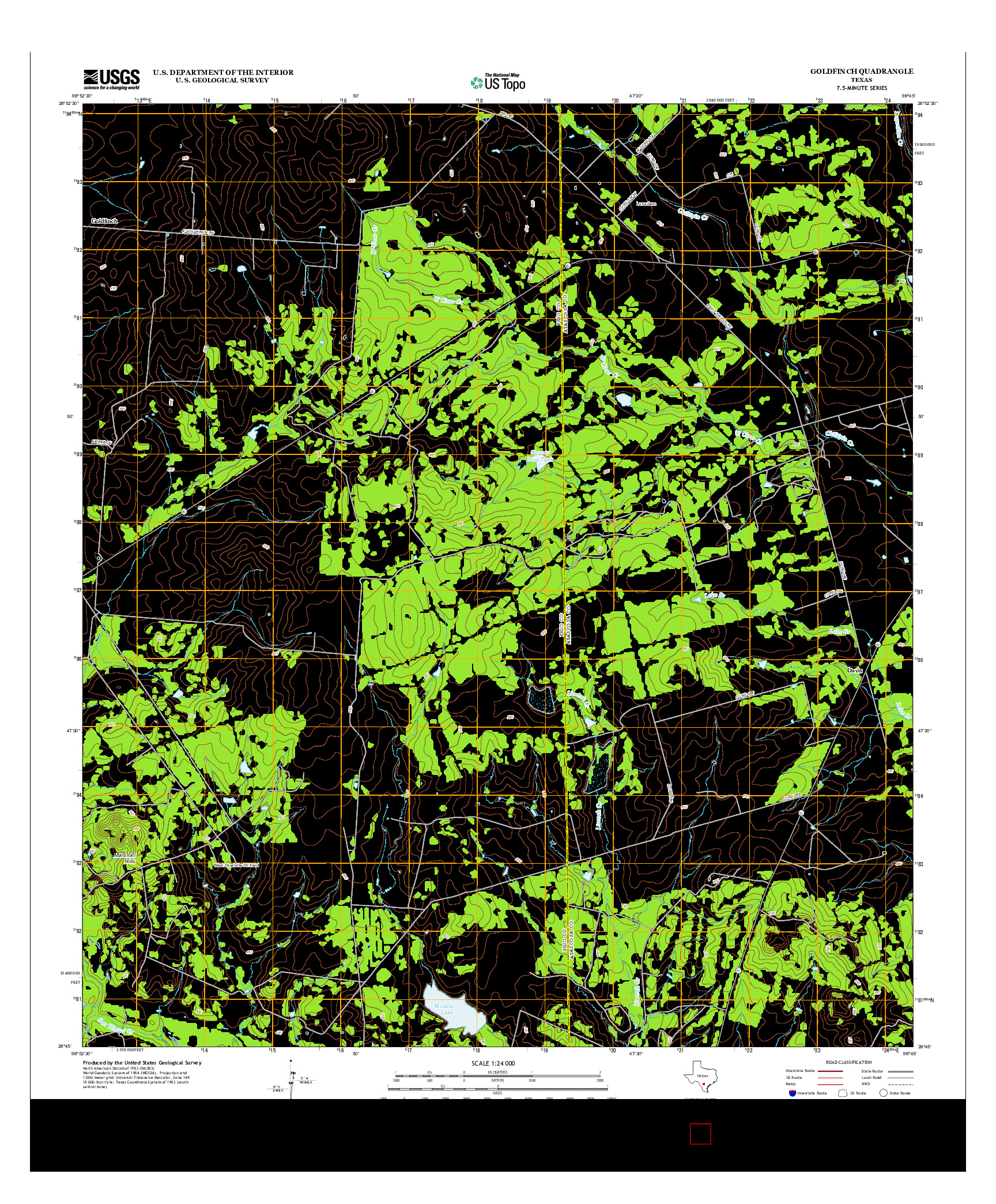 USGS US TOPO 7.5-MINUTE MAP FOR GOLDFINCH, TX 2012