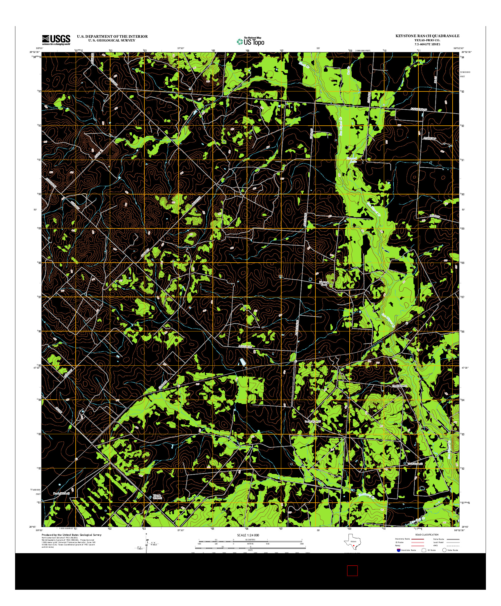 USGS US TOPO 7.5-MINUTE MAP FOR KEYSTONE RANCH, TX 2012