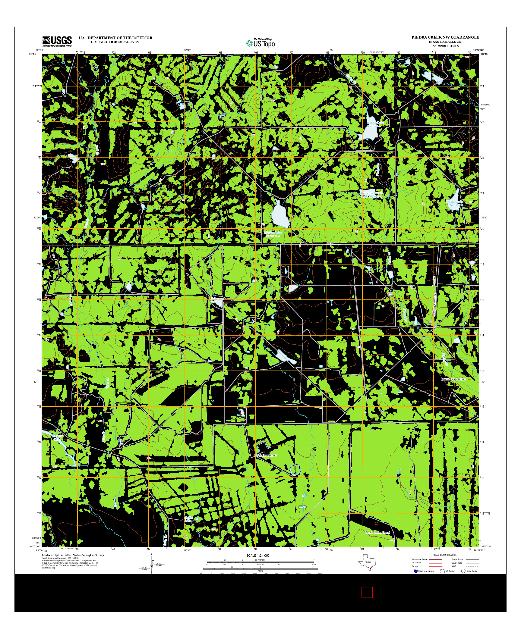 USGS US TOPO 7.5-MINUTE MAP FOR PIEDRA CREEK NW, TX 2012