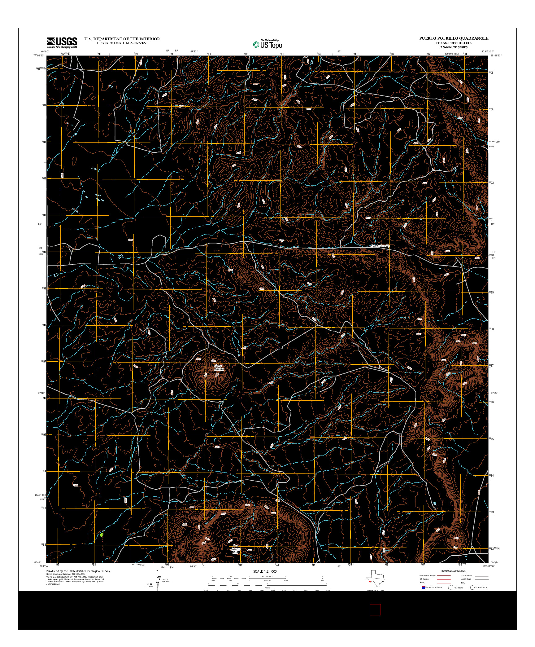 USGS US TOPO 7.5-MINUTE MAP FOR PUERTO POTRILLO, TX 2012