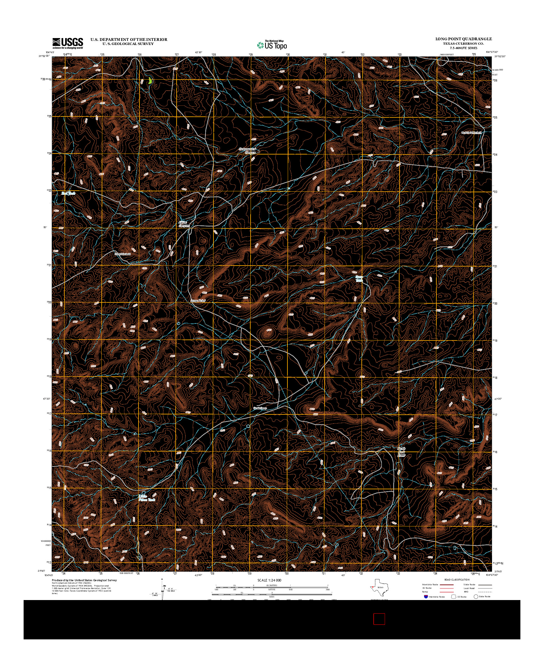 USGS US TOPO 7.5-MINUTE MAP FOR LONG POINT, TX 2012