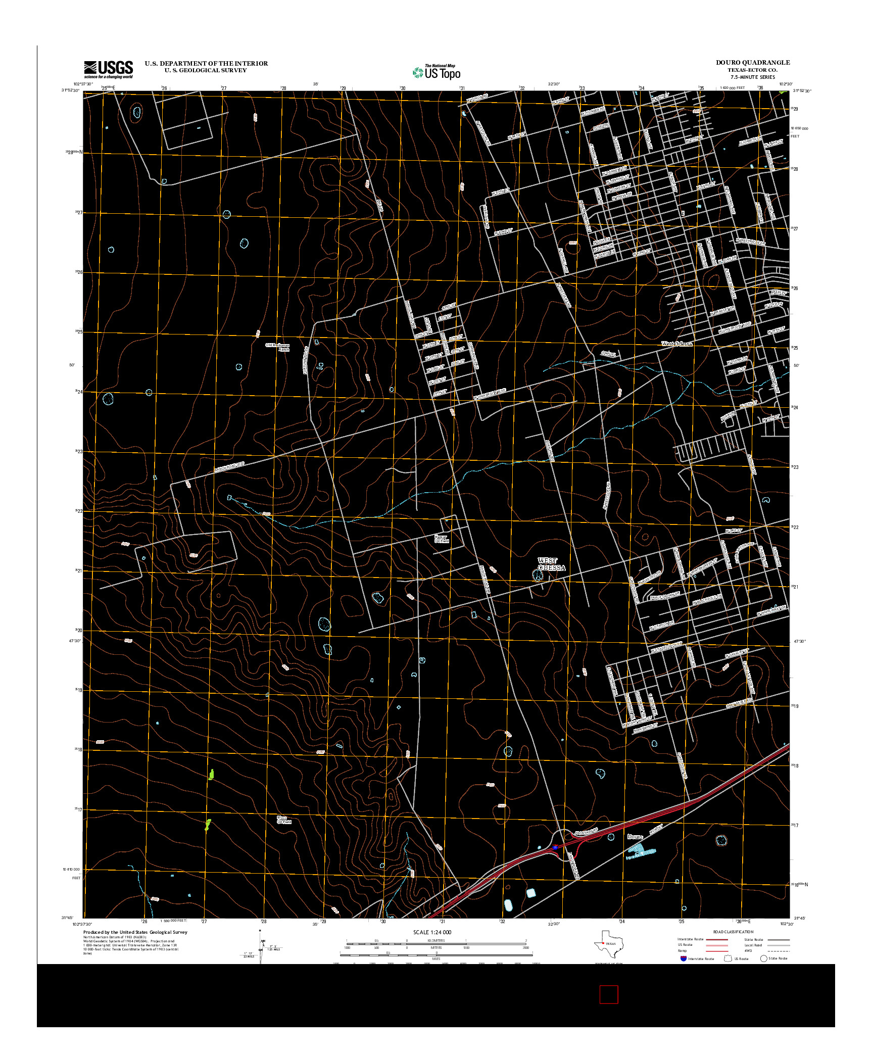 USGS US TOPO 7.5-MINUTE MAP FOR DOURO, TX 2012