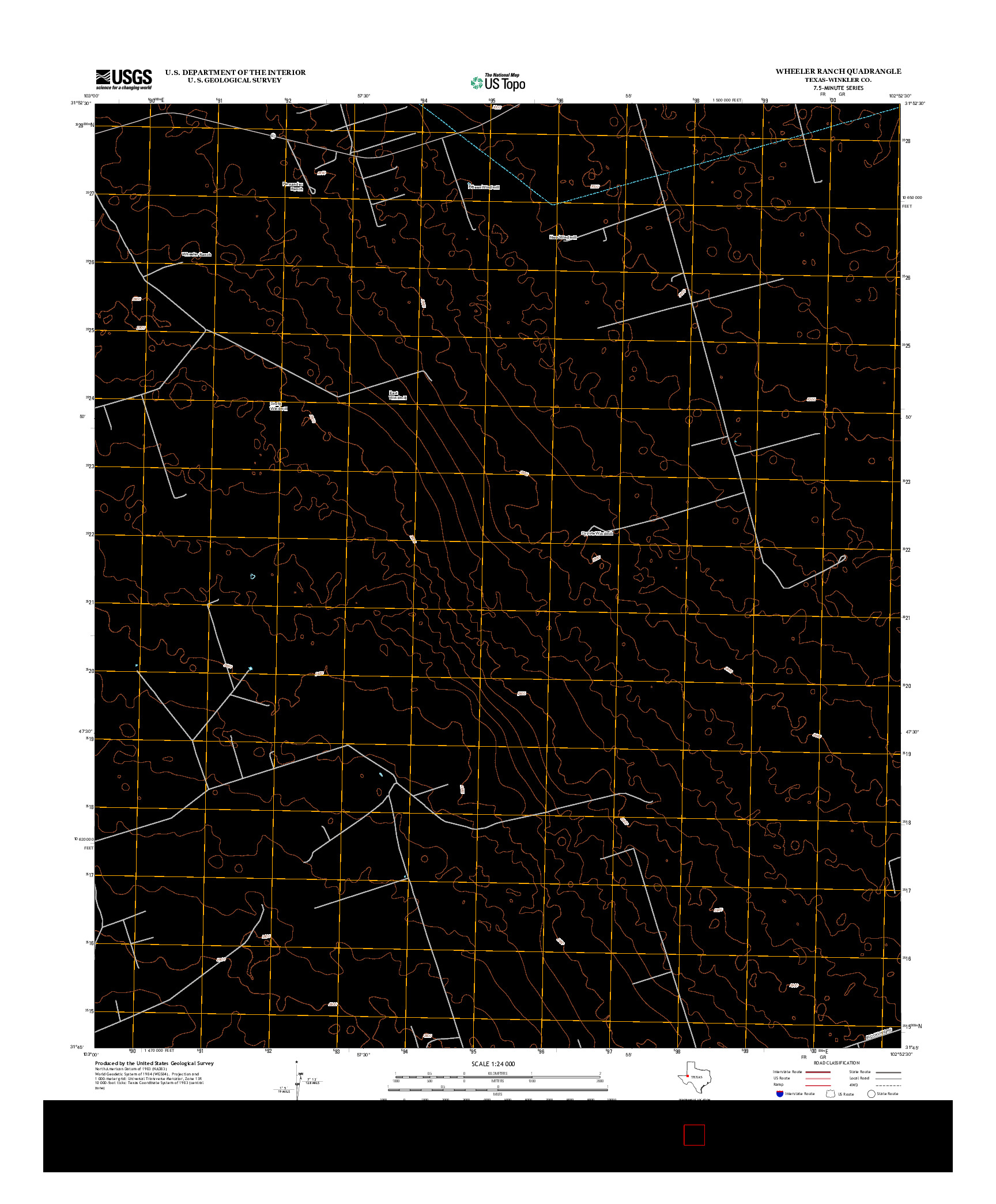 USGS US TOPO 7.5-MINUTE MAP FOR WHEELER RANCH, TX 2012