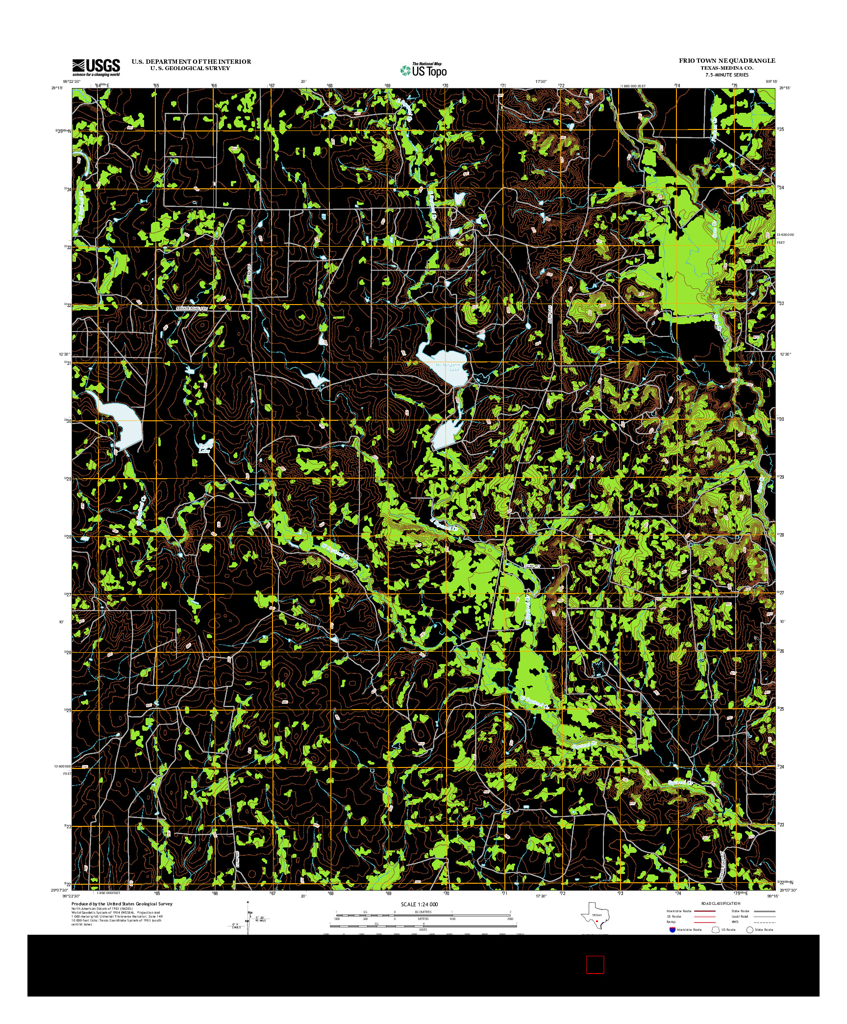 USGS US TOPO 7.5-MINUTE MAP FOR FRIO TOWN NE, TX 2012