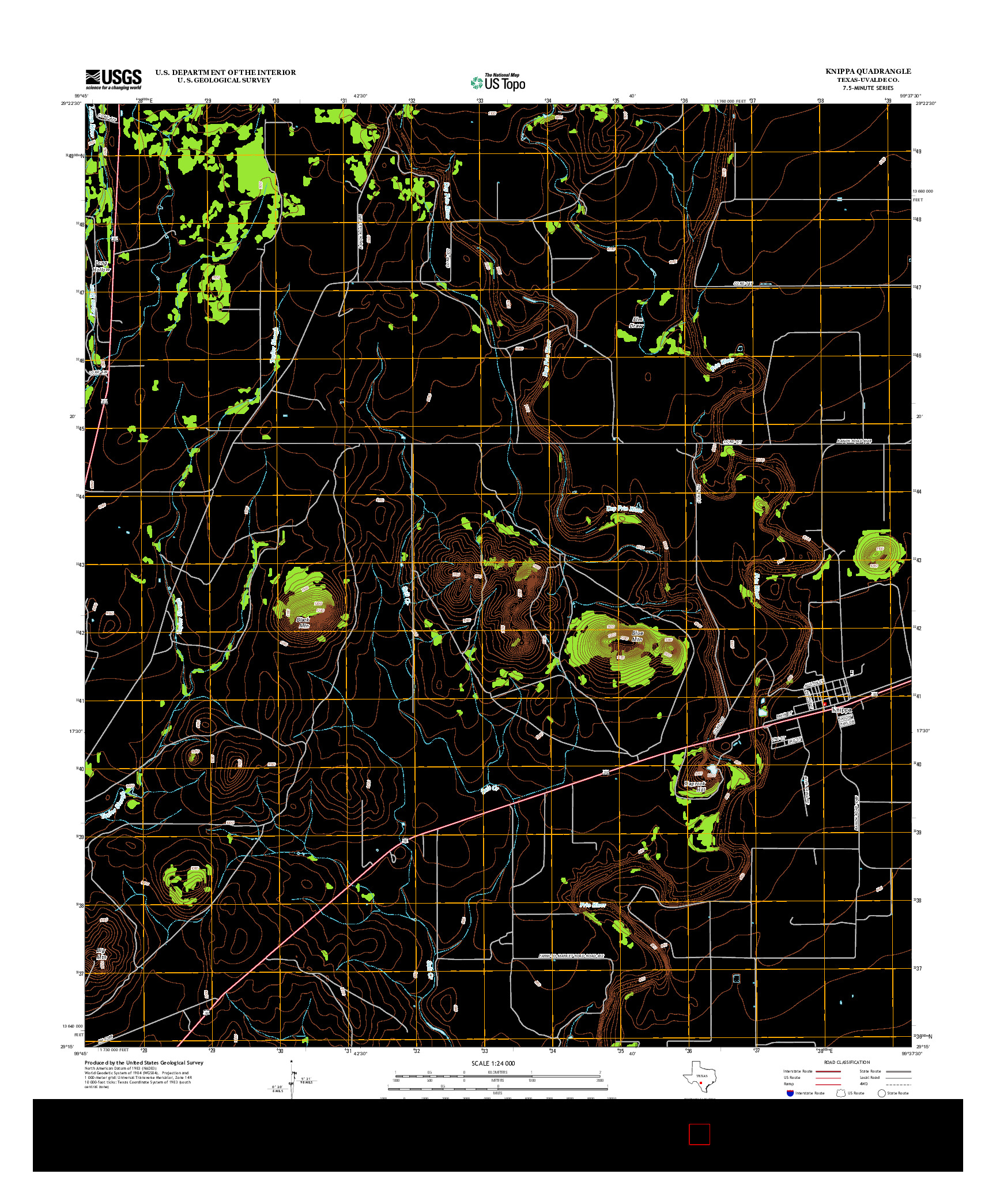 USGS US TOPO 7.5-MINUTE MAP FOR KNIPPA, TX 2012