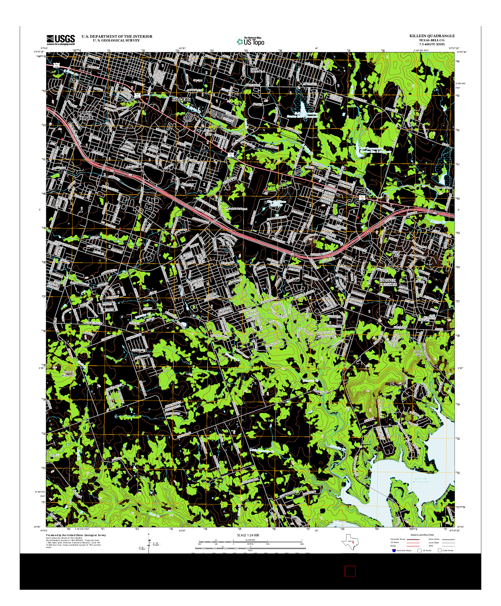 USGS US TOPO 7.5-MINUTE MAP FOR KILLEEN, TX 2012