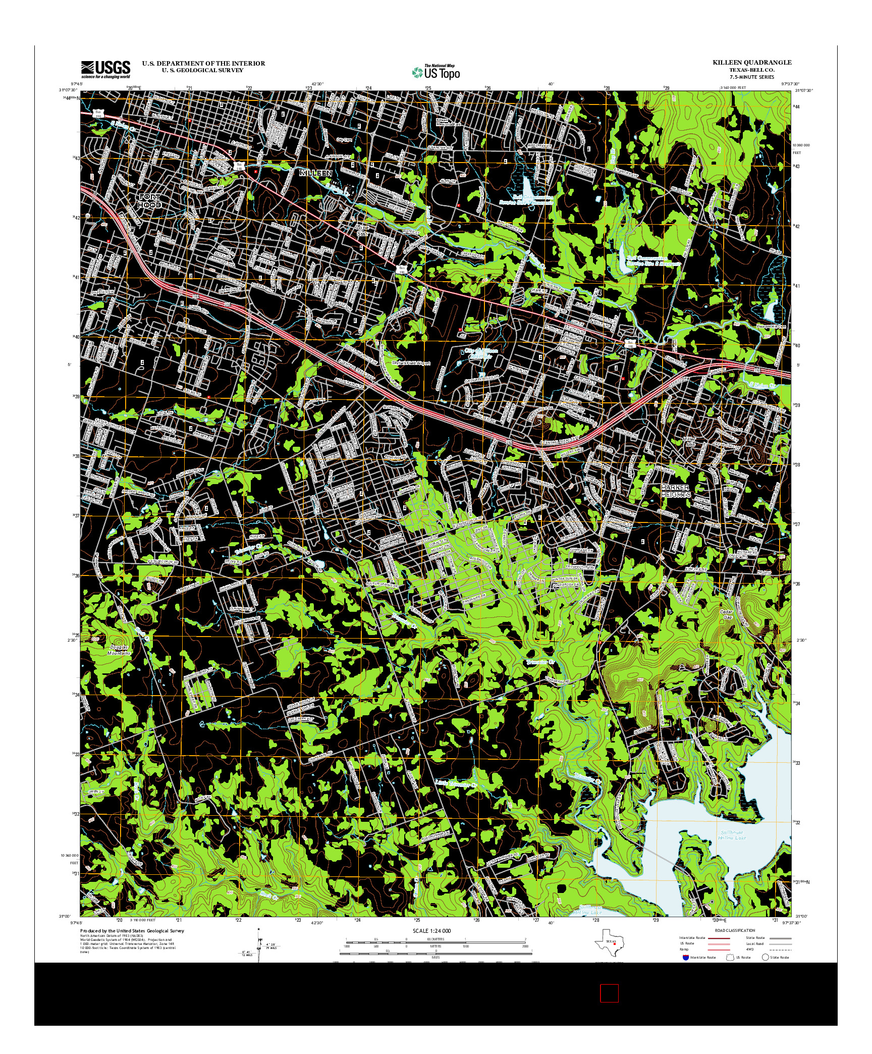 USGS US TOPO 7.5-MINUTE MAP FOR KILLEEN, TX 2012
