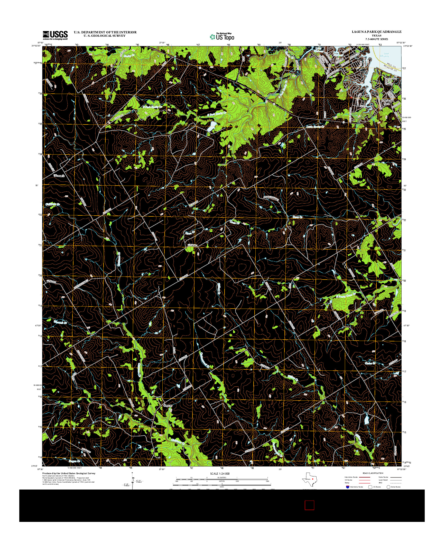 USGS US TOPO 7.5-MINUTE MAP FOR LAGUNA PARK, TX 2012