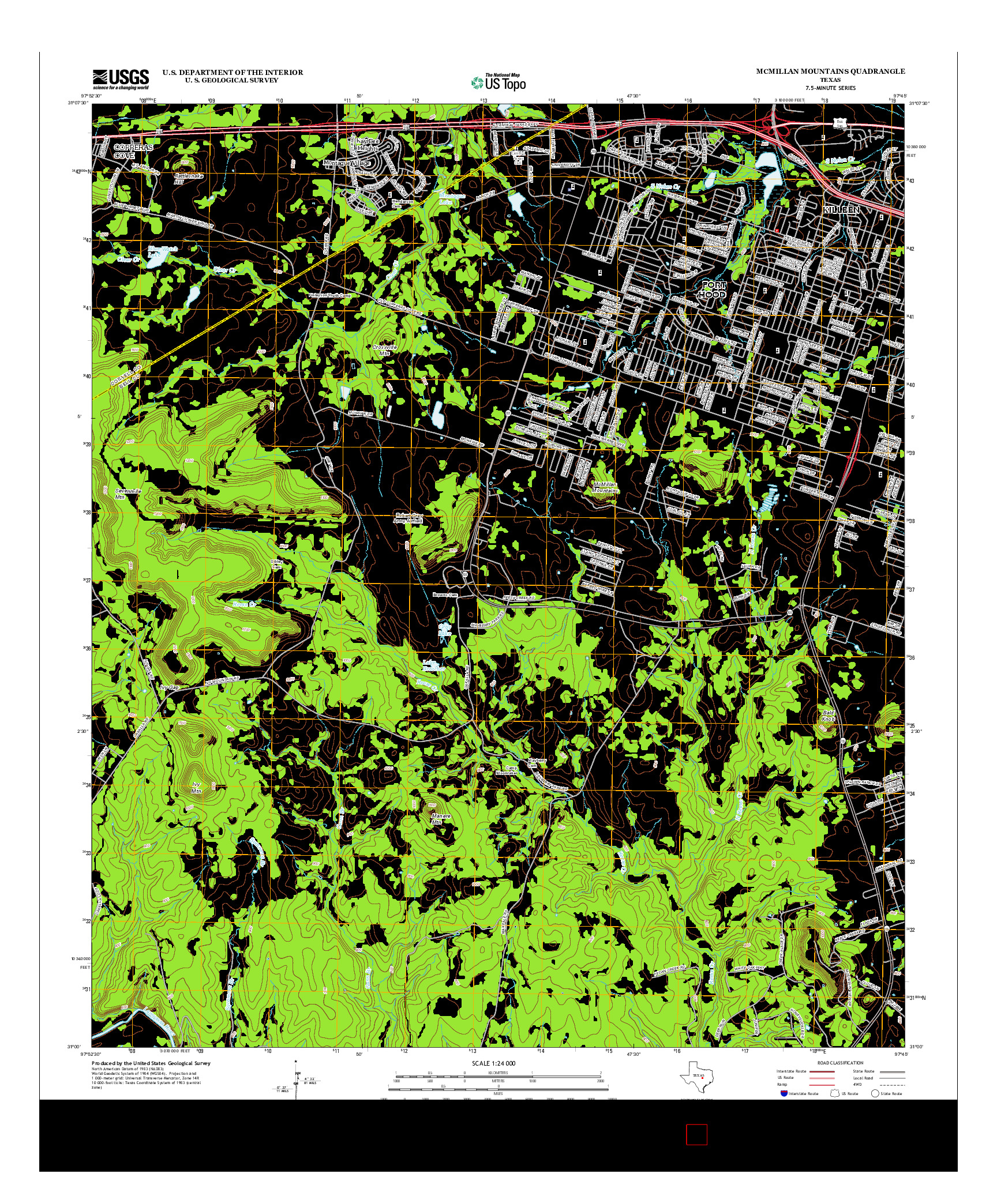 USGS US TOPO 7.5-MINUTE MAP FOR MCMILLAN MOUNTAINS, TX 2012