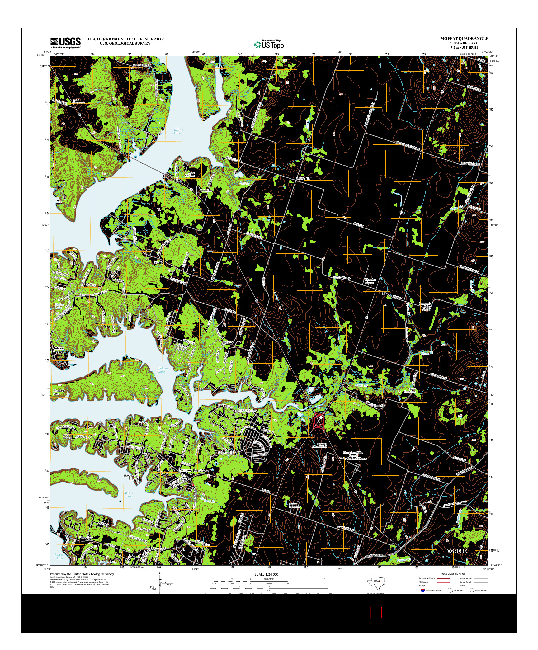 USGS US TOPO 7.5-MINUTE MAP FOR MOFFAT, TX 2012