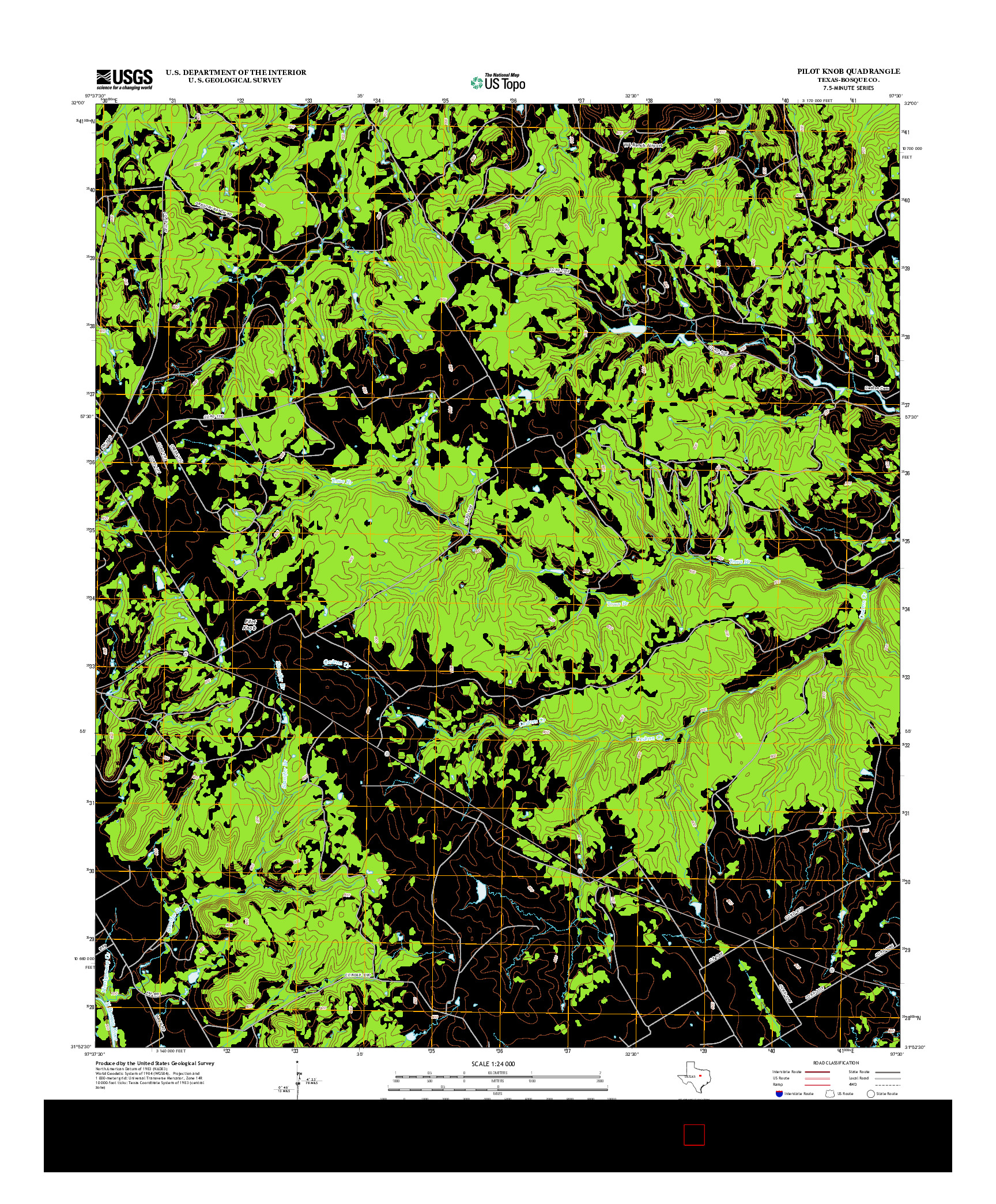 USGS US TOPO 7.5-MINUTE MAP FOR PILOT KNOB, TX 2012
