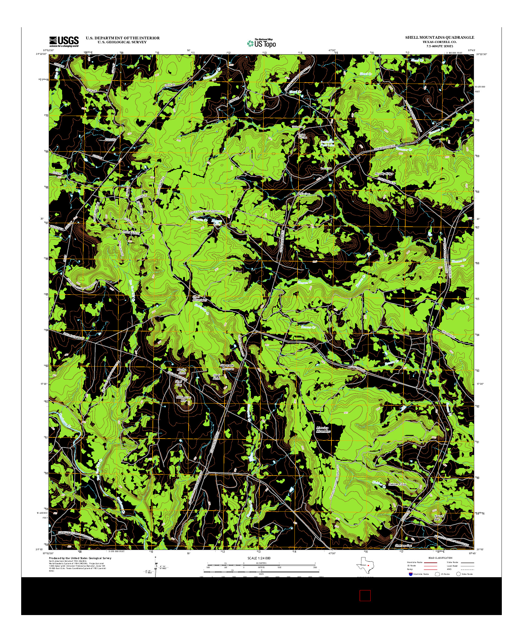 USGS US TOPO 7.5-MINUTE MAP FOR SHELL MOUNTAINS, TX 2012