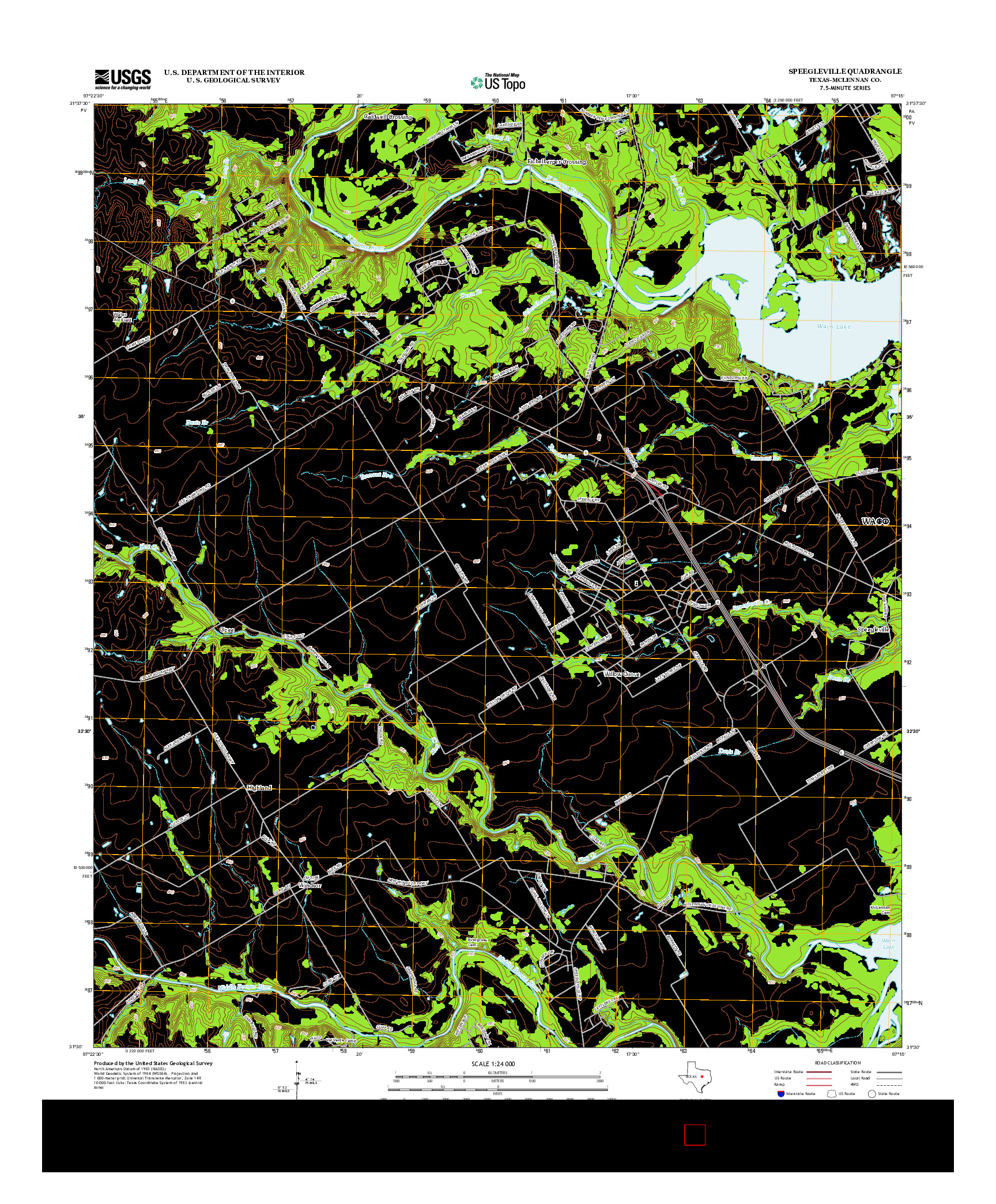 USGS US TOPO 7.5-MINUTE MAP FOR SPEEGLEVILLE, TX 2012