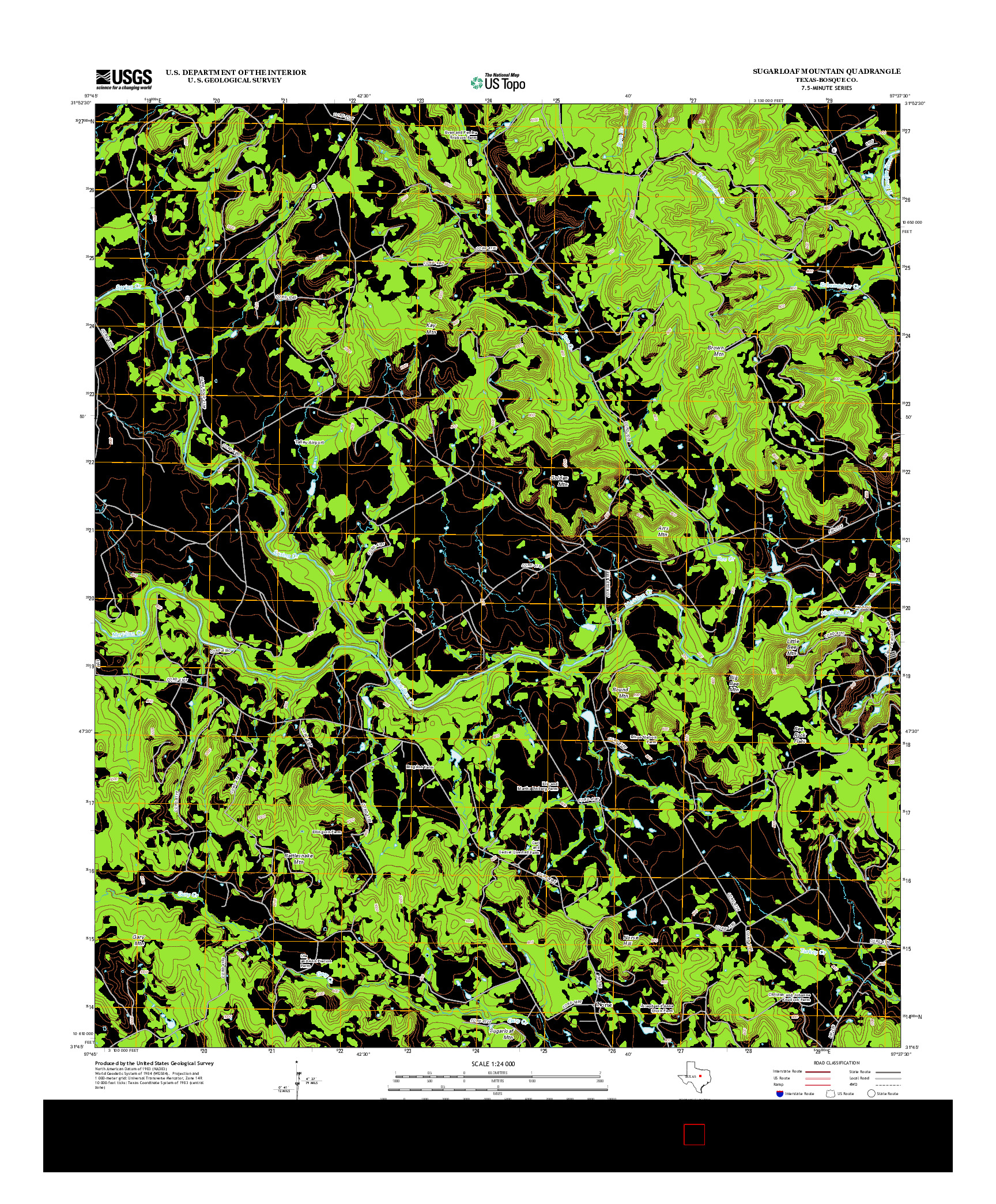 USGS US TOPO 7.5-MINUTE MAP FOR SUGARLOAF MOUNTAIN, TX 2012