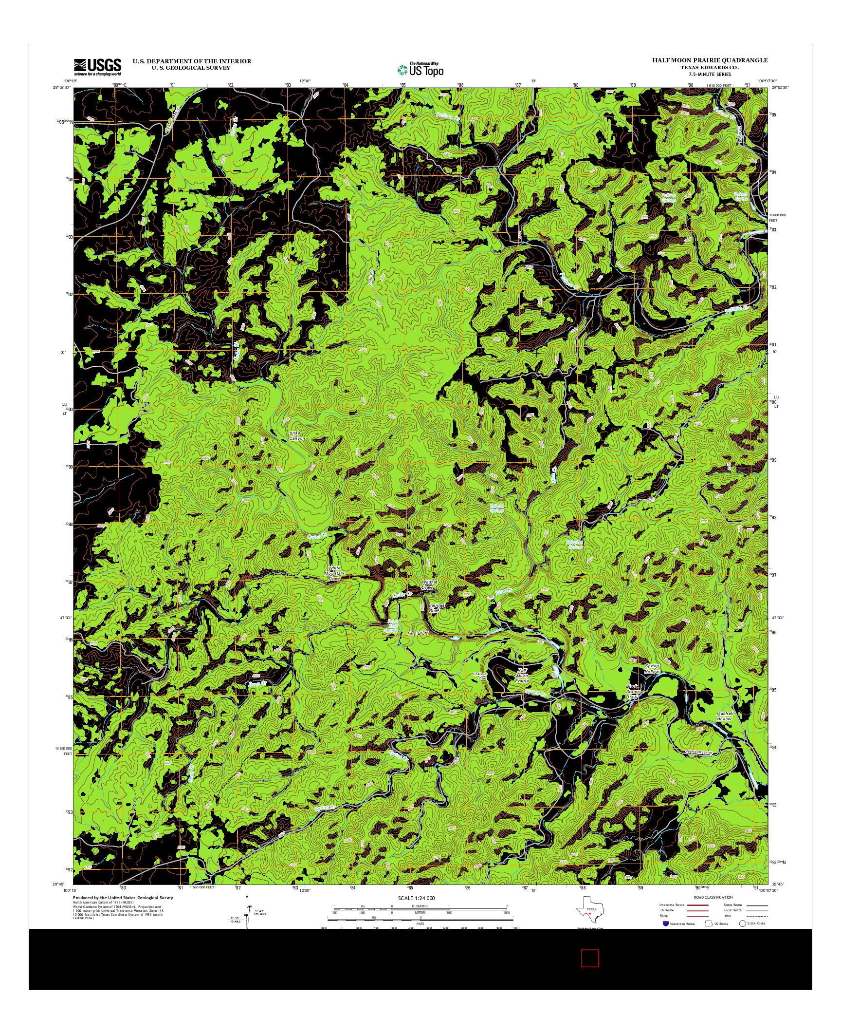 USGS US TOPO 7.5-MINUTE MAP FOR HALF MOON PRAIRIE, TX 2012