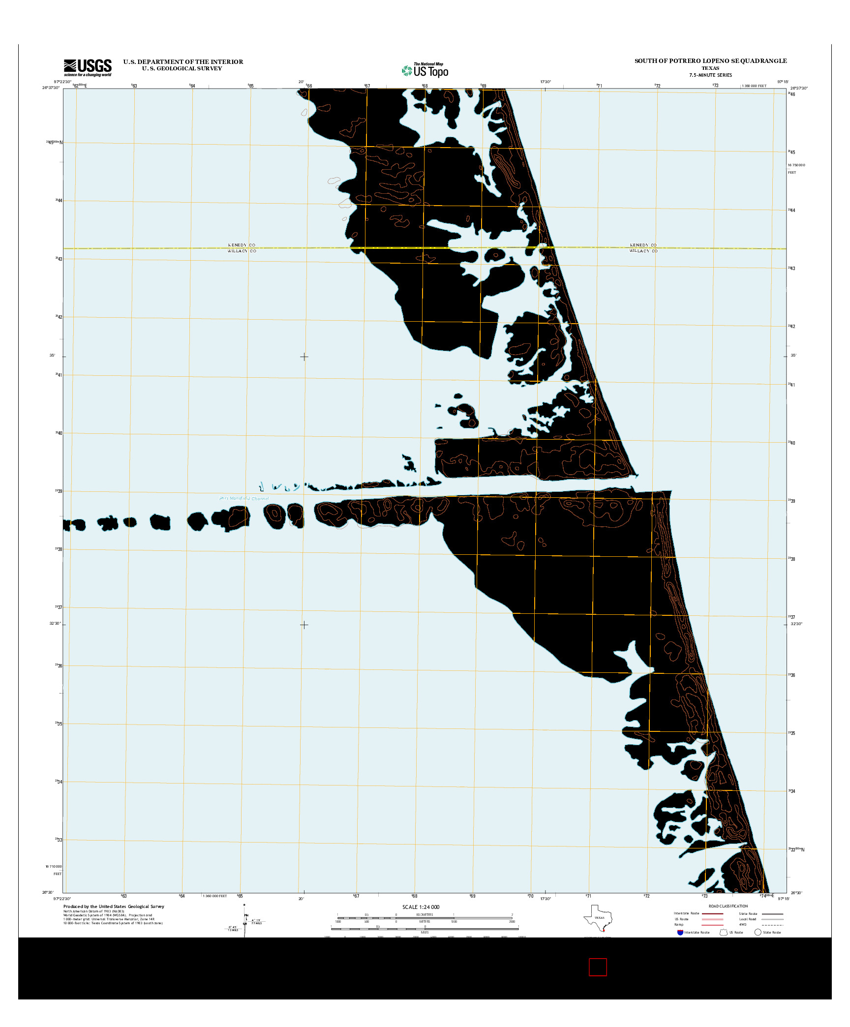 USGS US TOPO 7.5-MINUTE MAP FOR SOUTH OF POTRERO LOPENO SE, TX 2012
