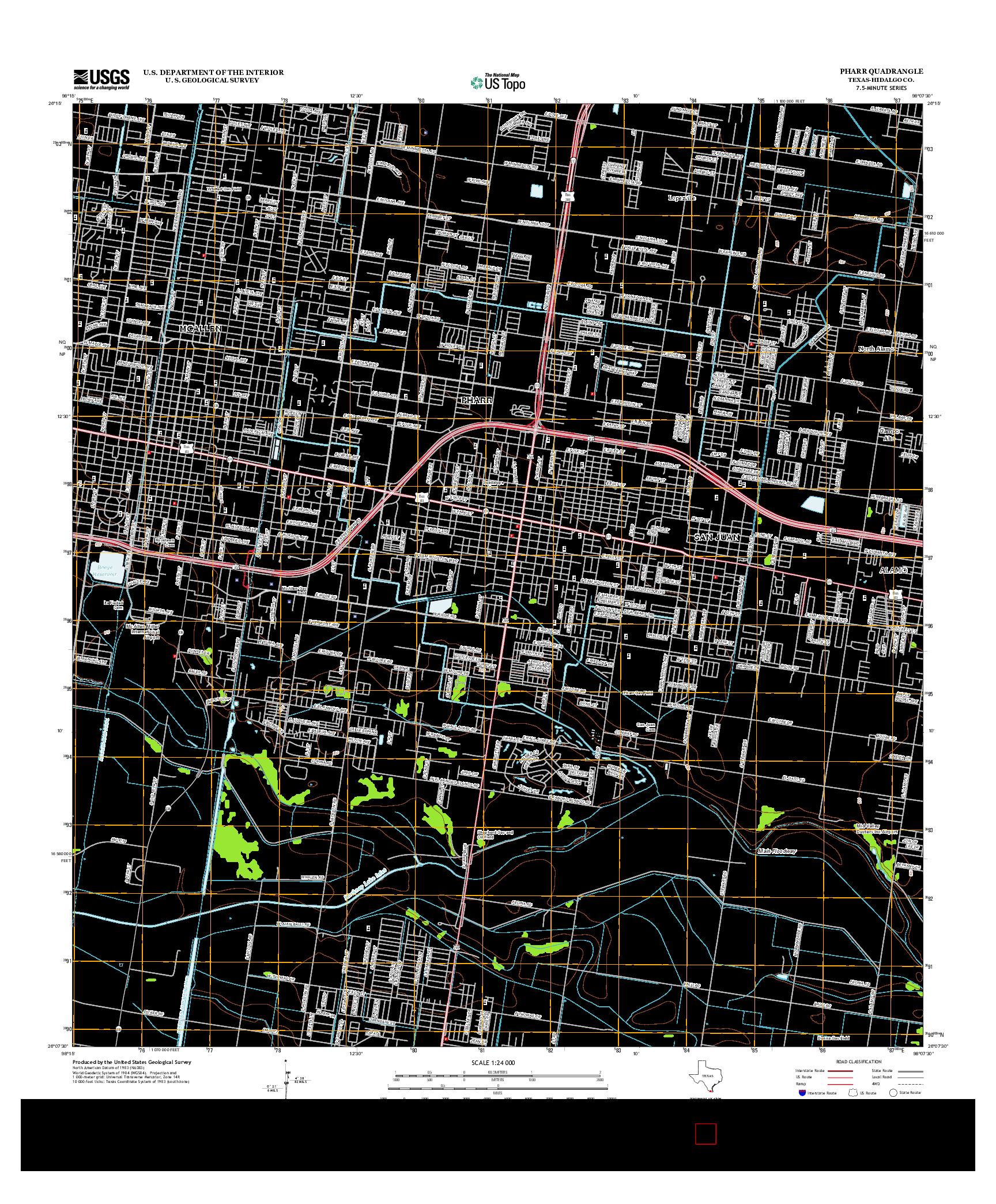USGS US TOPO 7.5-MINUTE MAP FOR PHARR, TX 2013