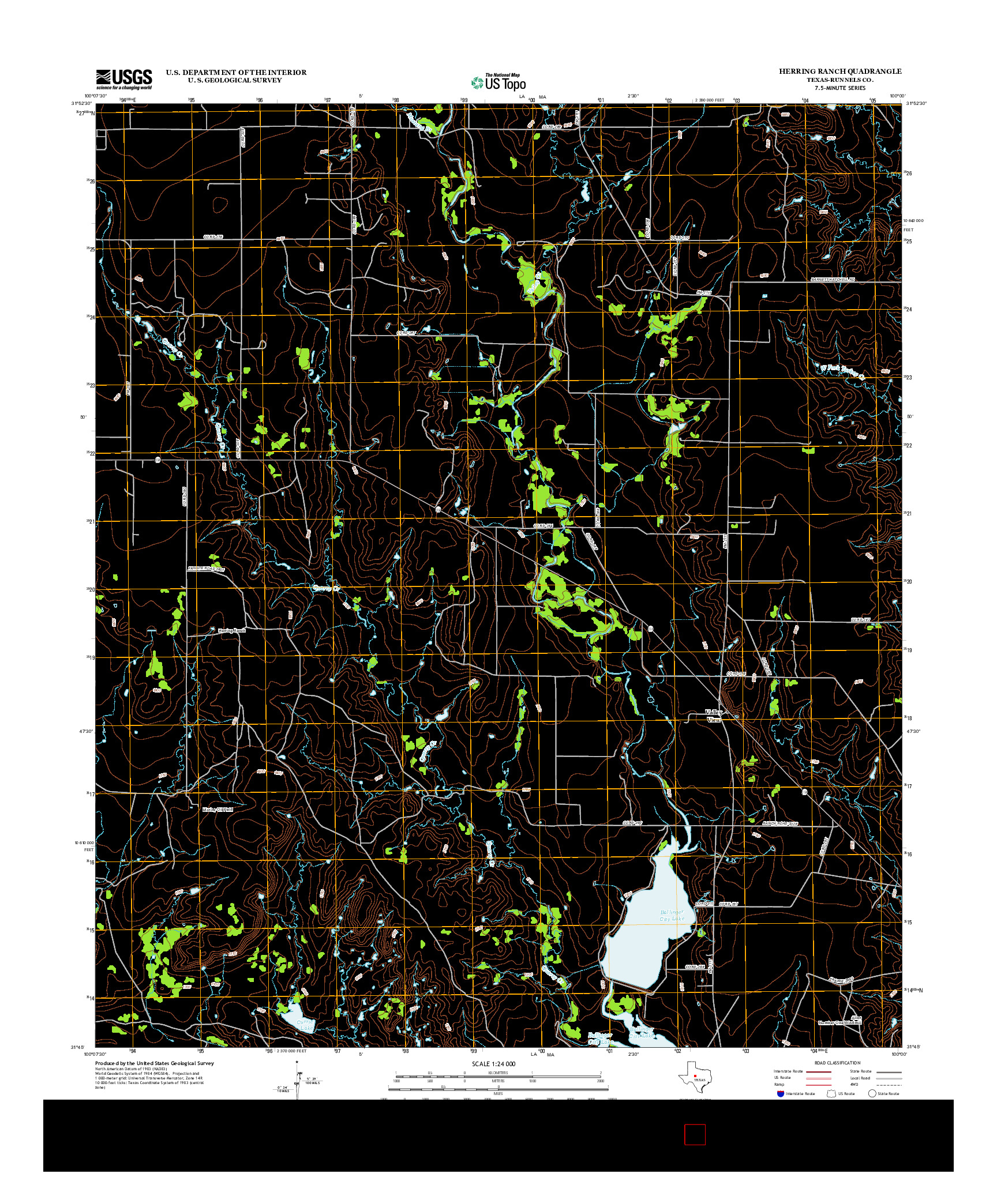 USGS US TOPO 7.5-MINUTE MAP FOR HERRING RANCH, TX 2013