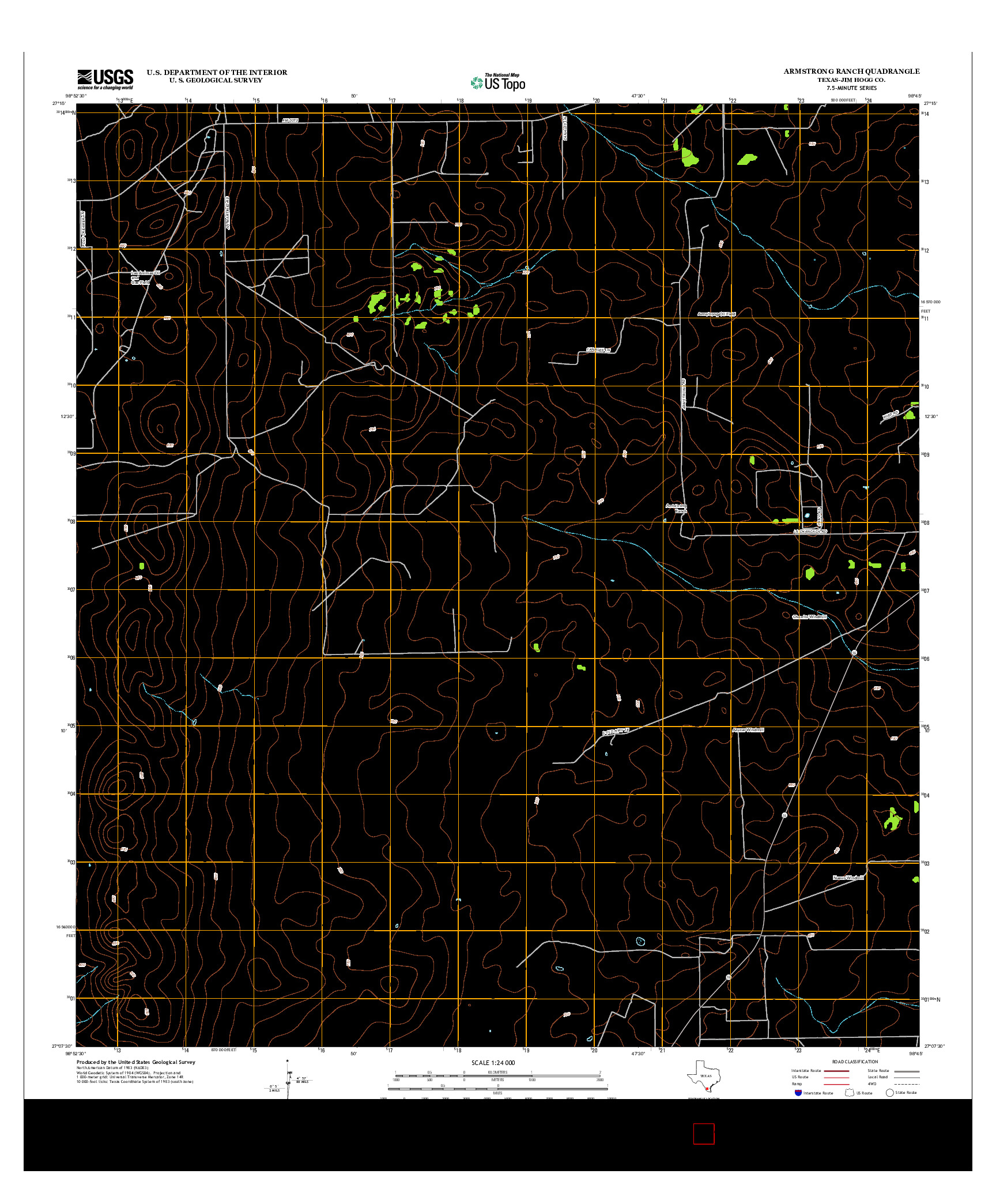 USGS US TOPO 7.5-MINUTE MAP FOR ARMSTRONG RANCH, TX 2013