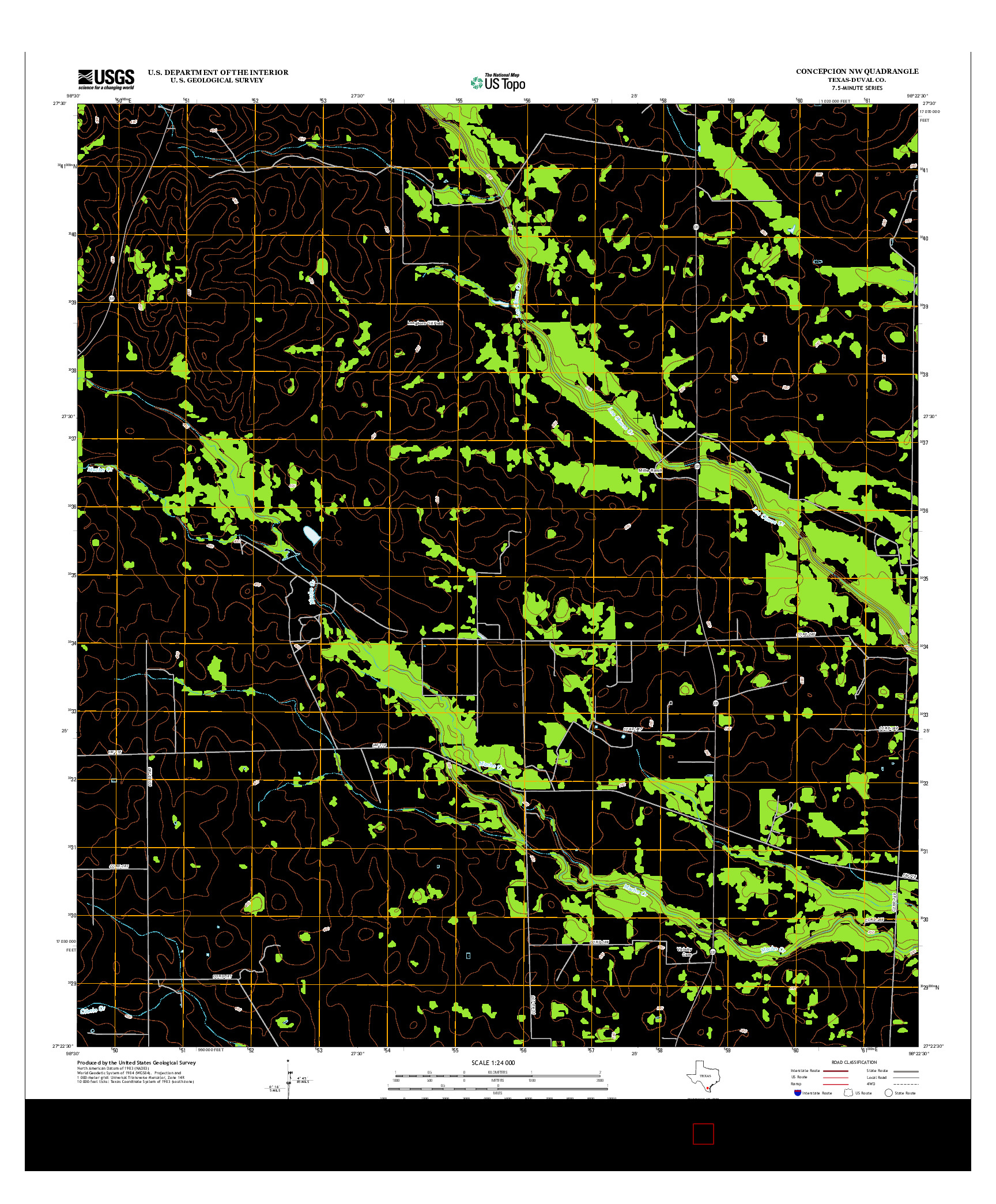 USGS US TOPO 7.5-MINUTE MAP FOR CONCEPCION NW, TX 2013