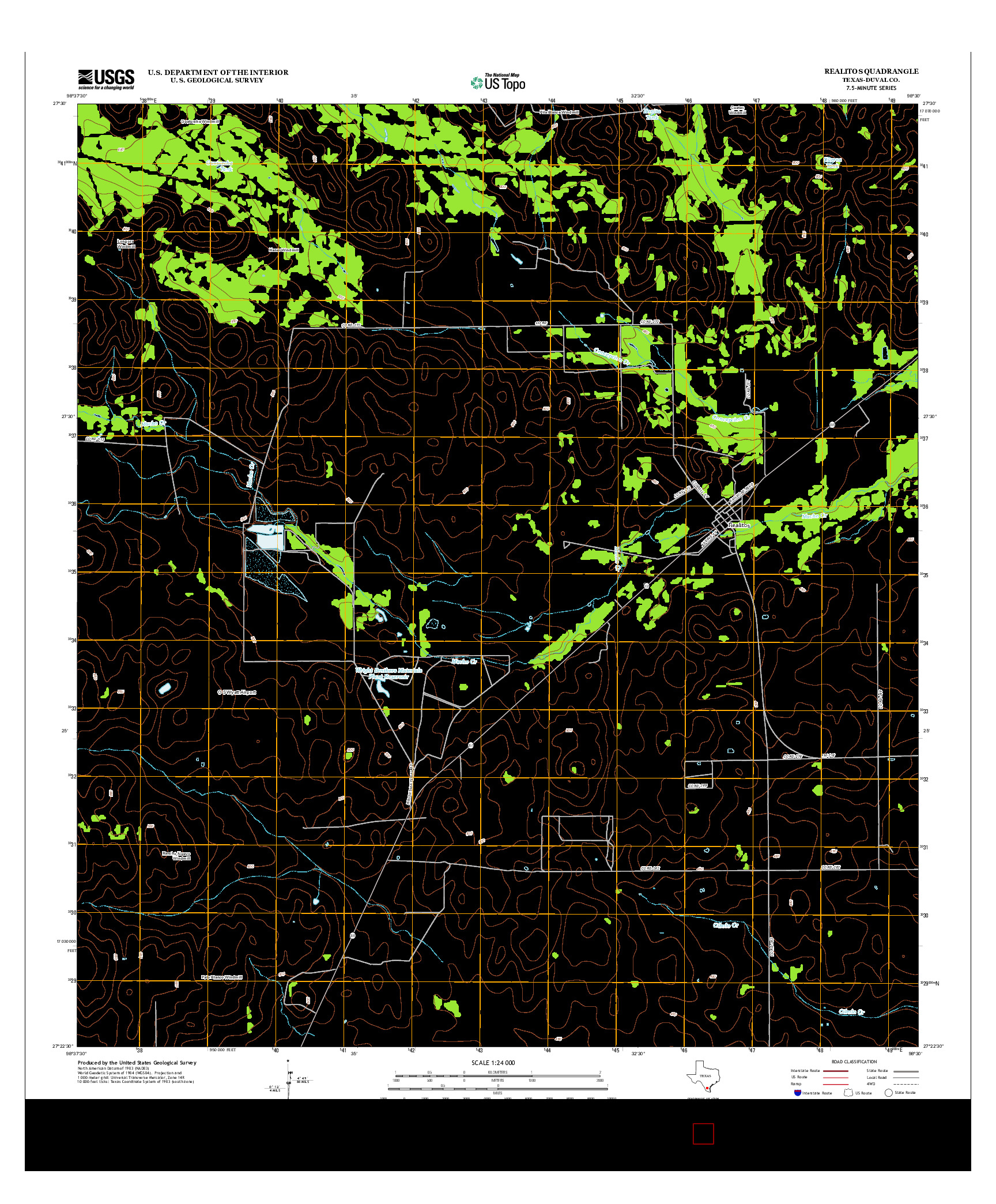 USGS US TOPO 7.5-MINUTE MAP FOR REALITOS, TX 2013