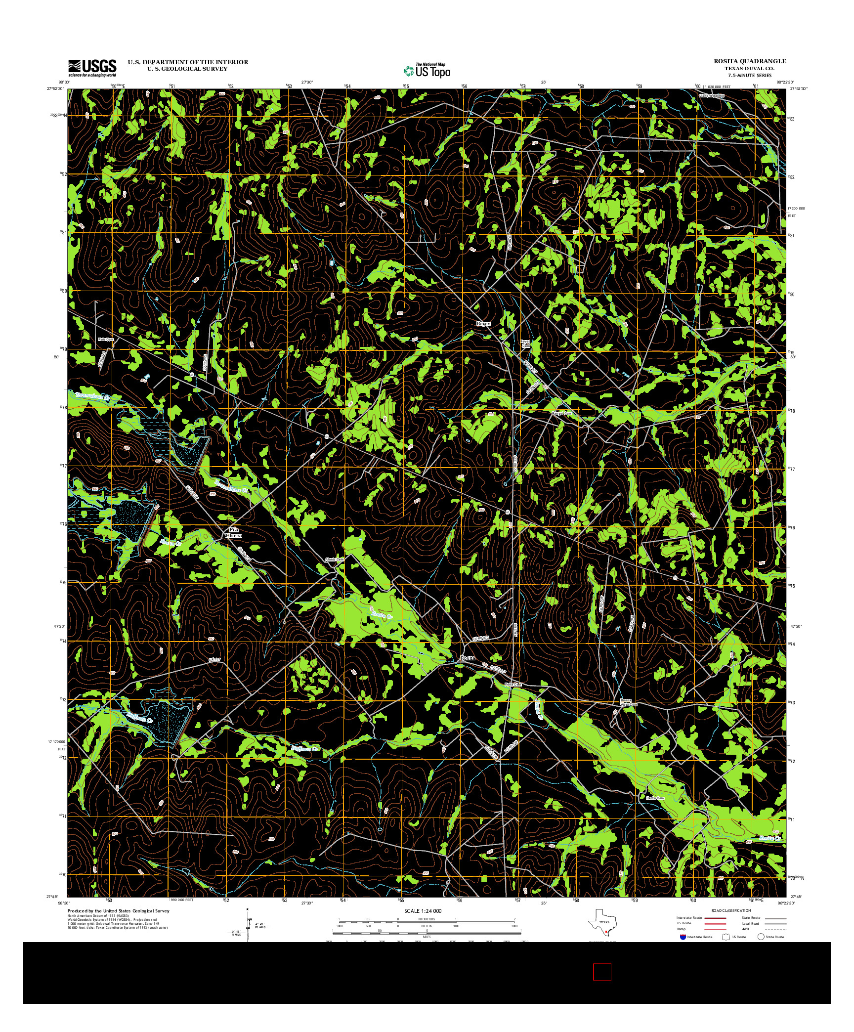 USGS US TOPO 7.5-MINUTE MAP FOR ROSITA, TX 2013