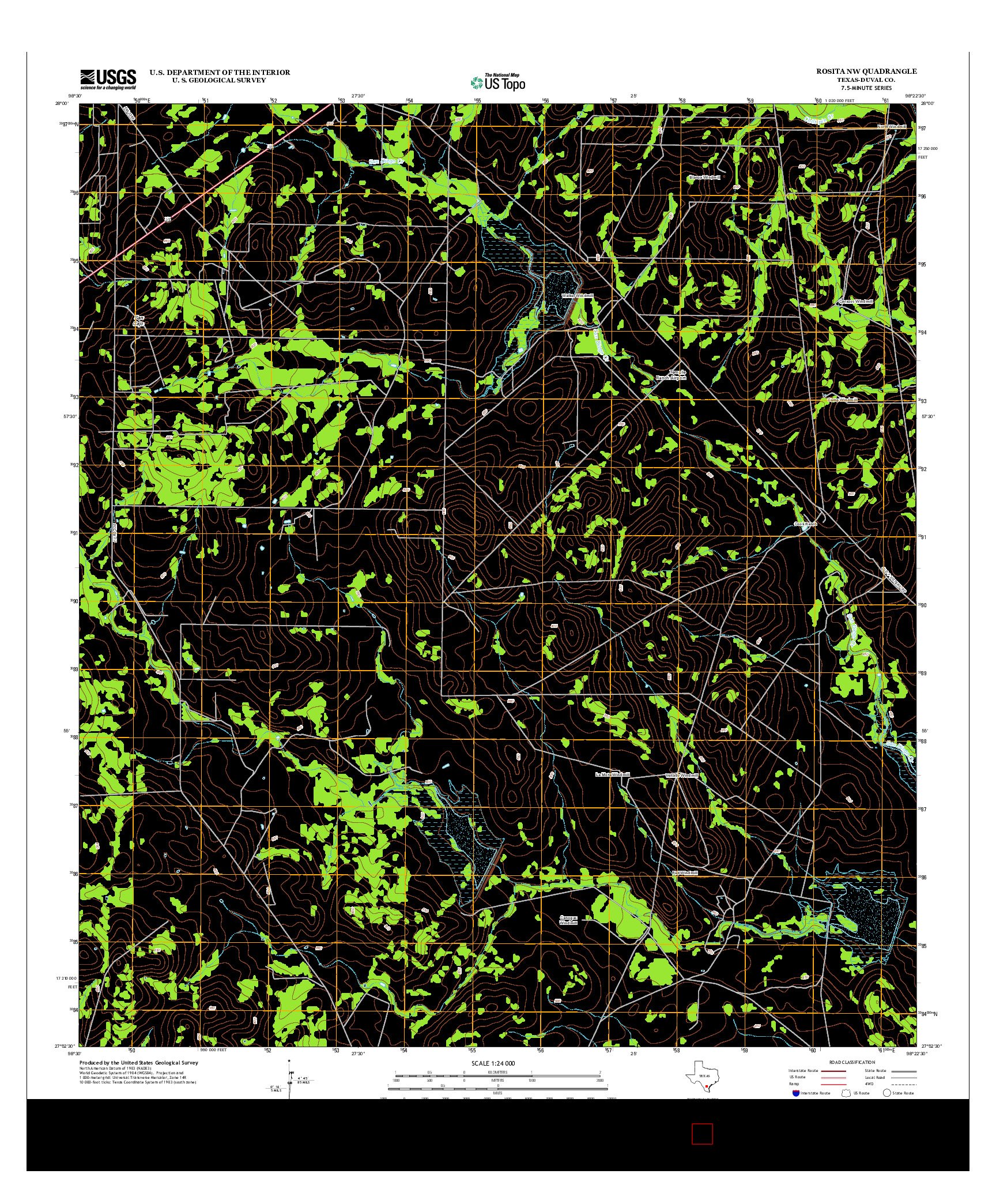 USGS US TOPO 7.5-MINUTE MAP FOR ROSITA NW, TX 2013
