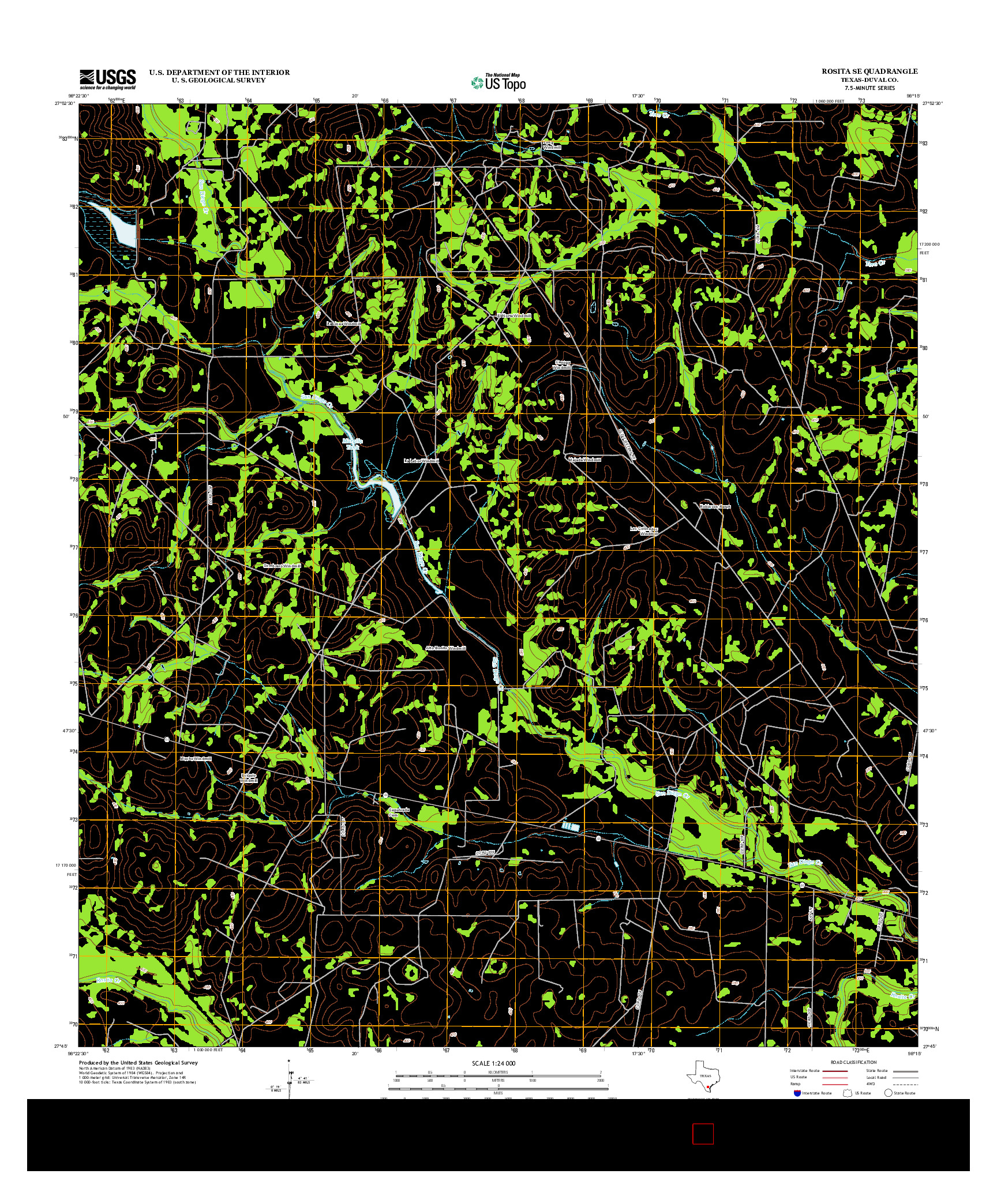 USGS US TOPO 7.5-MINUTE MAP FOR ROSITA SE, TX 2013