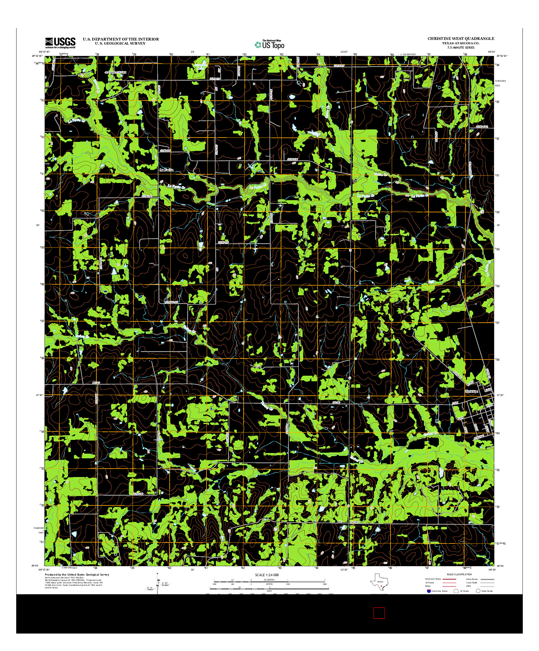 USGS US TOPO 7.5-MINUTE MAP FOR CHRISTINE WEST, TX 2013
