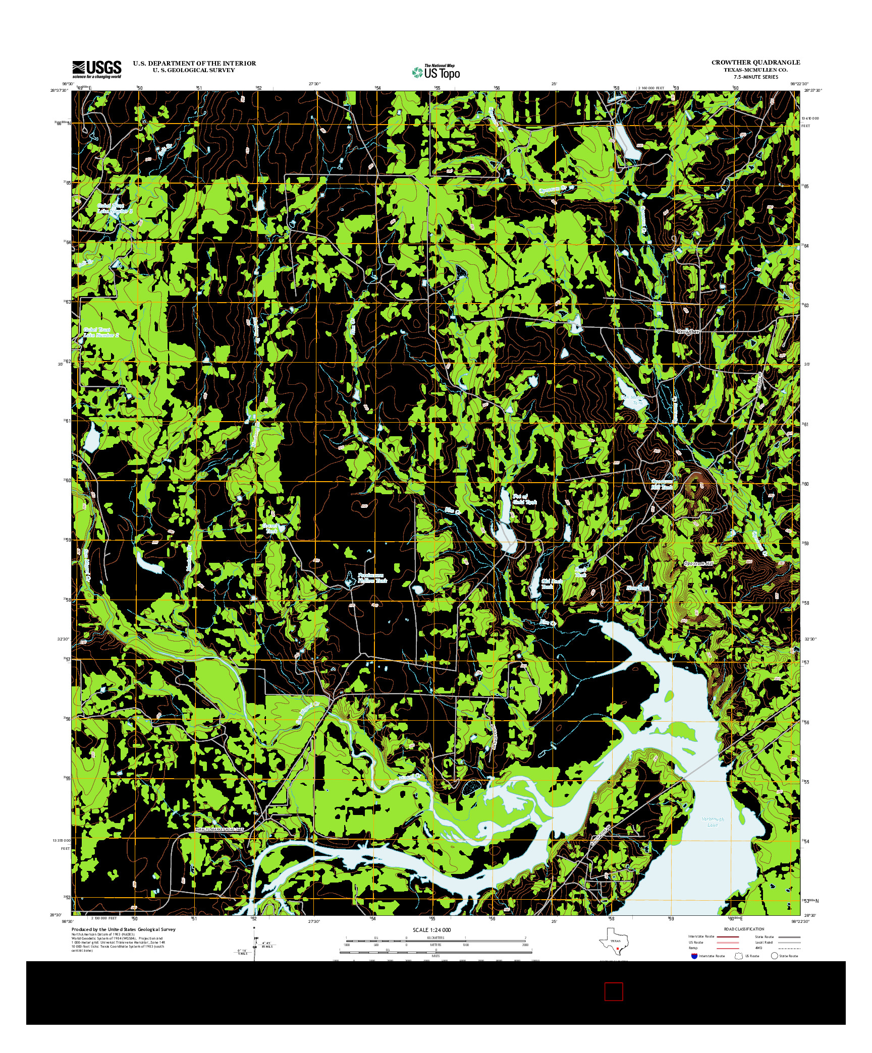 USGS US TOPO 7.5-MINUTE MAP FOR CROWTHER, TX 2013