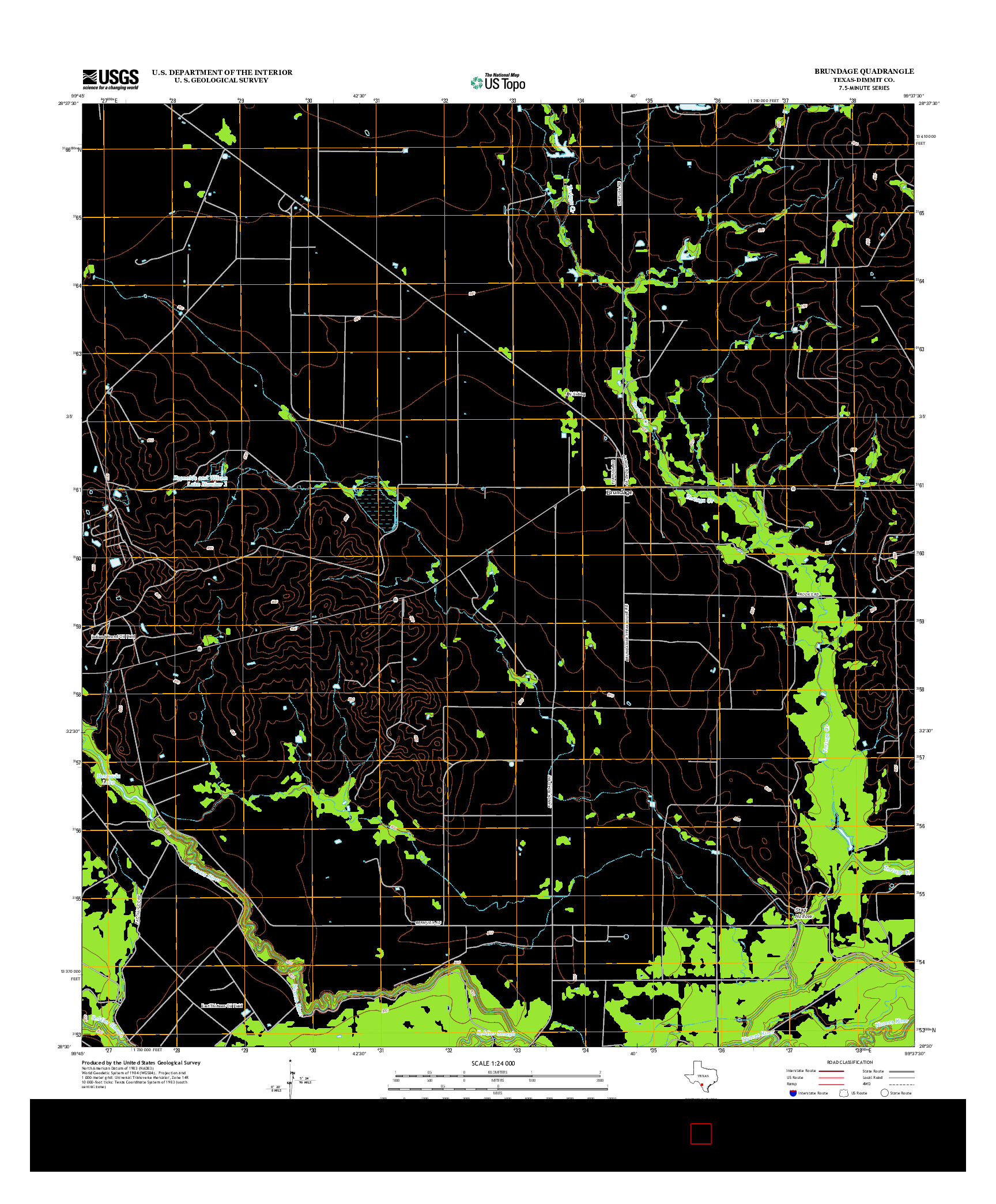 USGS US TOPO 7.5-MINUTE MAP FOR BRUNDAGE, TX 2013
