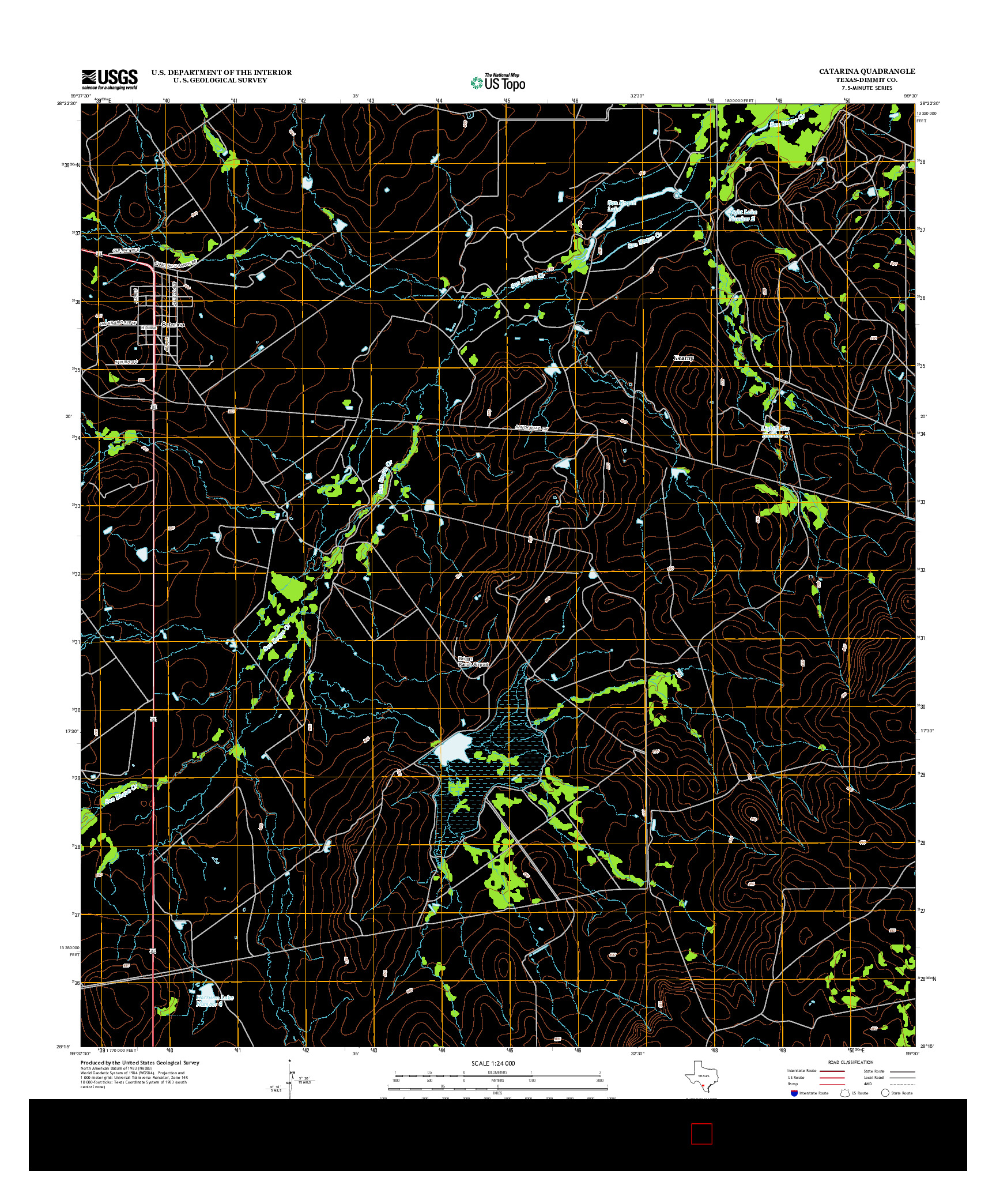 USGS US TOPO 7.5-MINUTE MAP FOR CATARINA, TX 2013