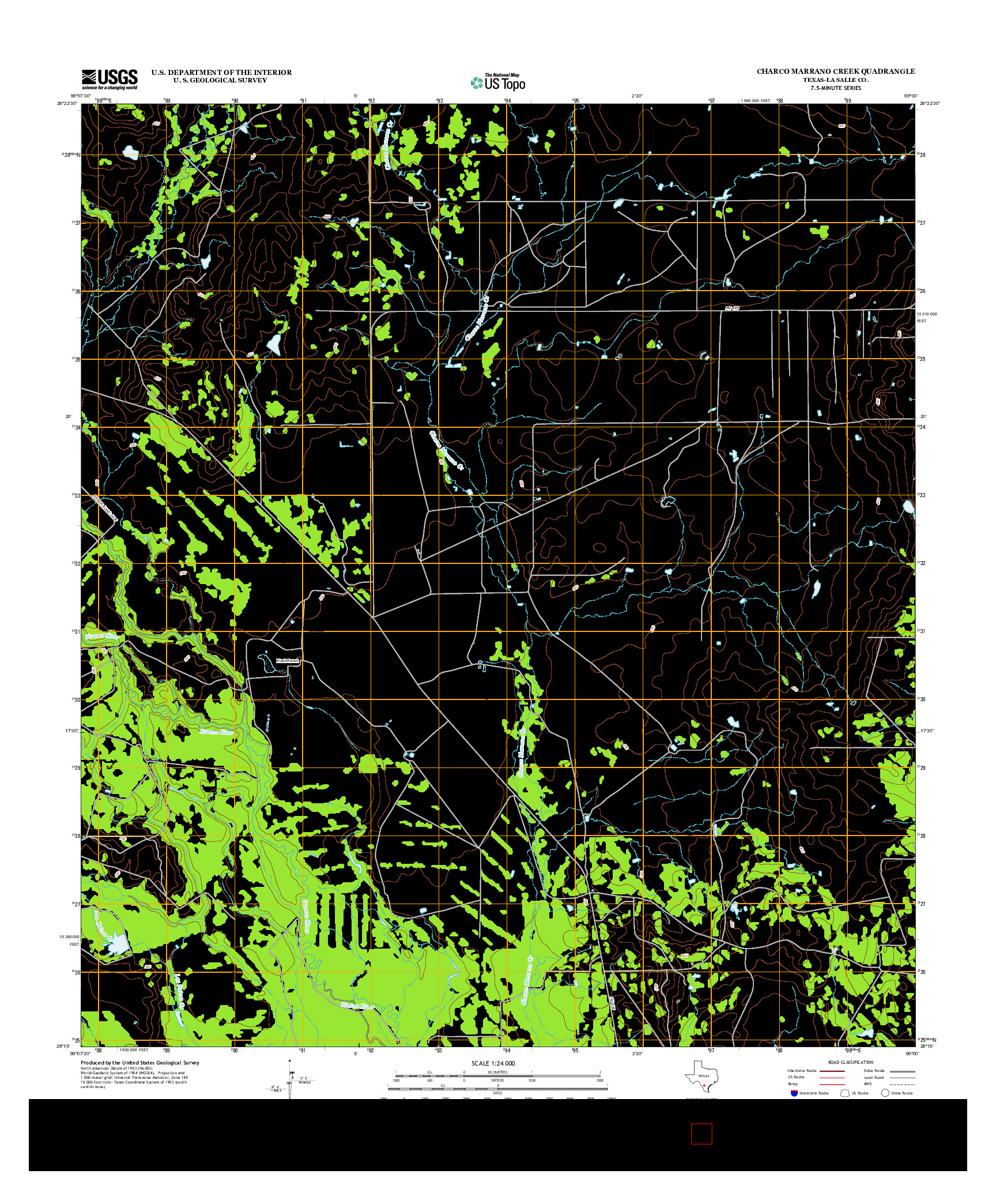 USGS US TOPO 7.5-MINUTE MAP FOR CHARCO MARRANO CREEK, TX 2013