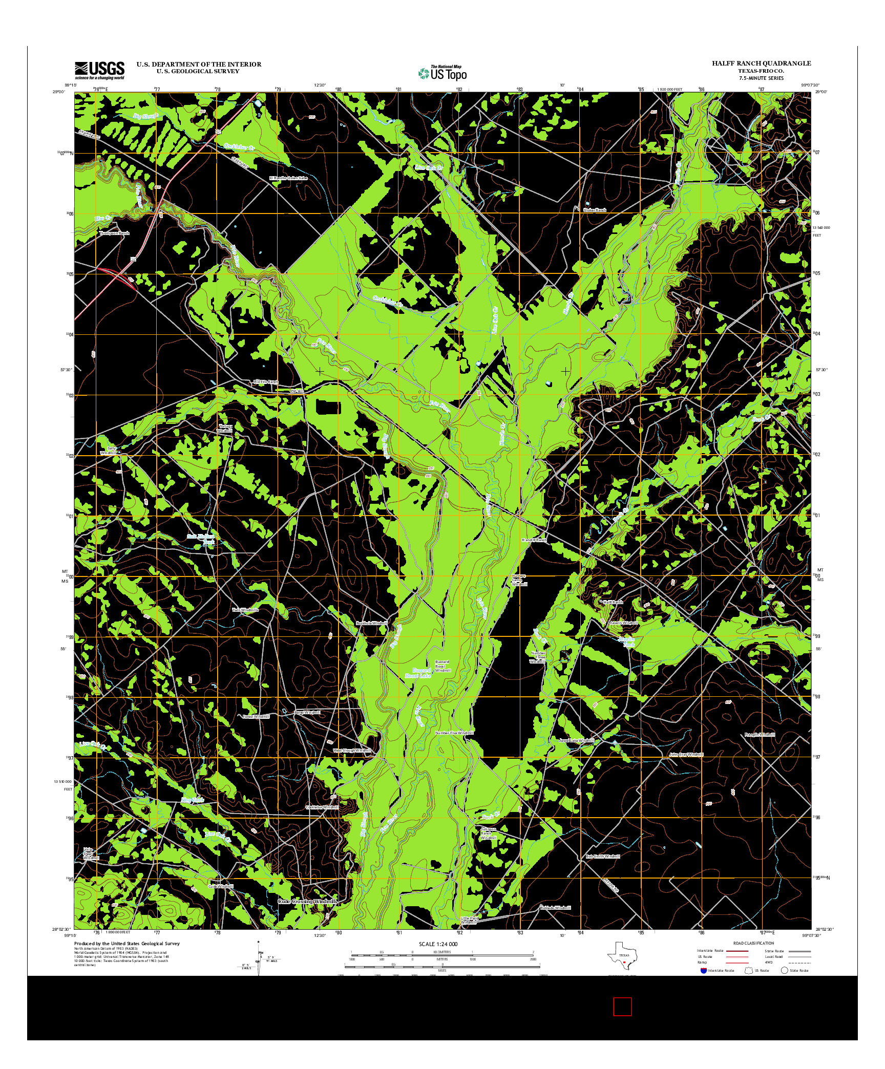 USGS US TOPO 7.5-MINUTE MAP FOR HALFF RANCH, TX 2013