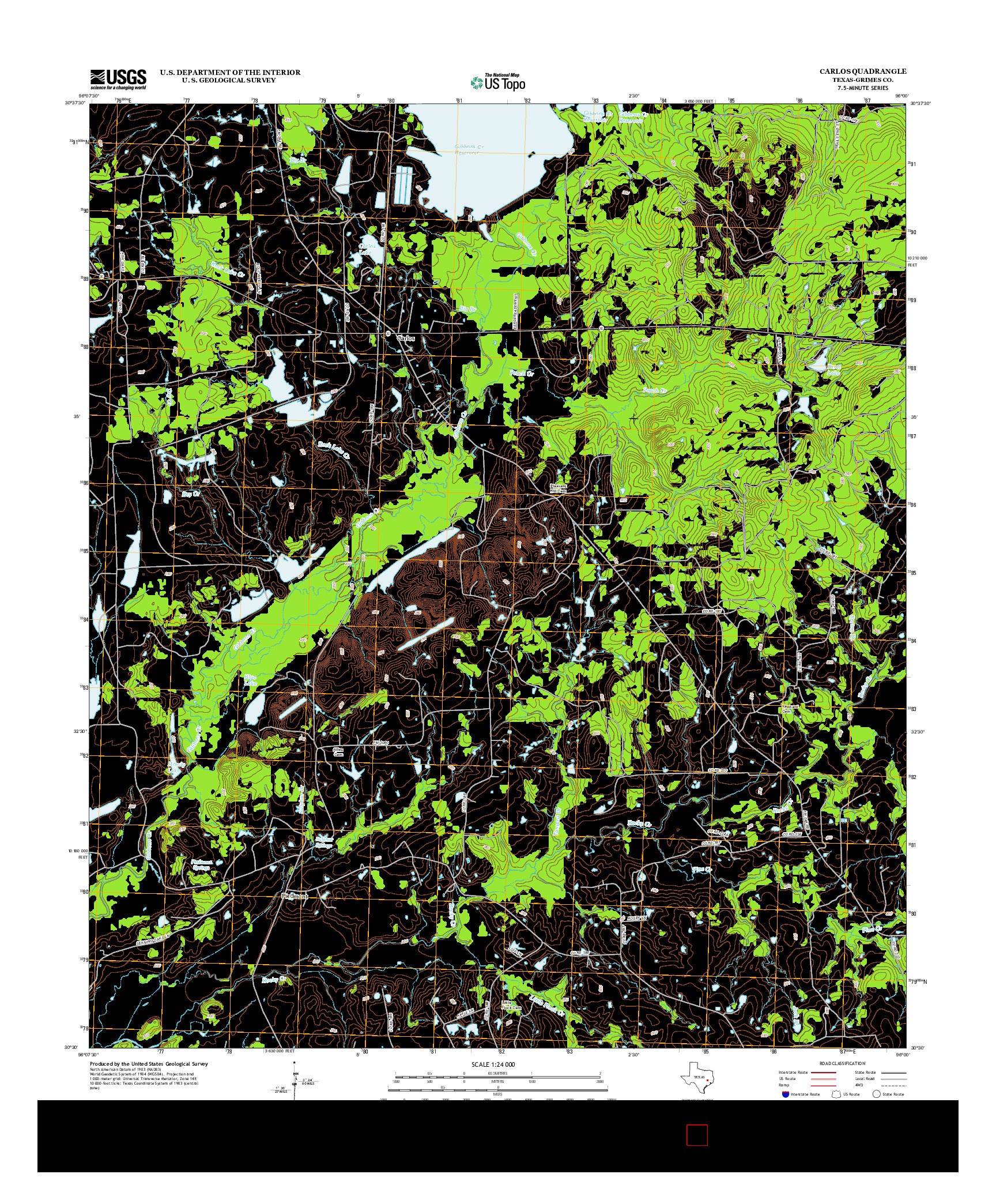 USGS US TOPO 7.5-MINUTE MAP FOR CARLOS, TX 2013