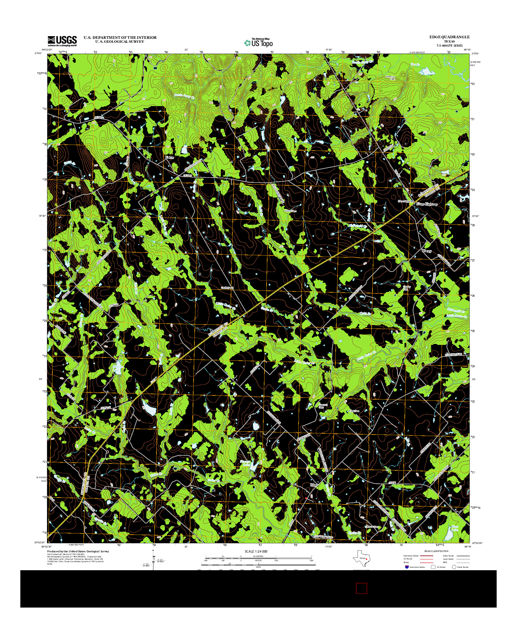 USGS US TOPO 7.5-MINUTE MAP FOR EDGE, TX 2013