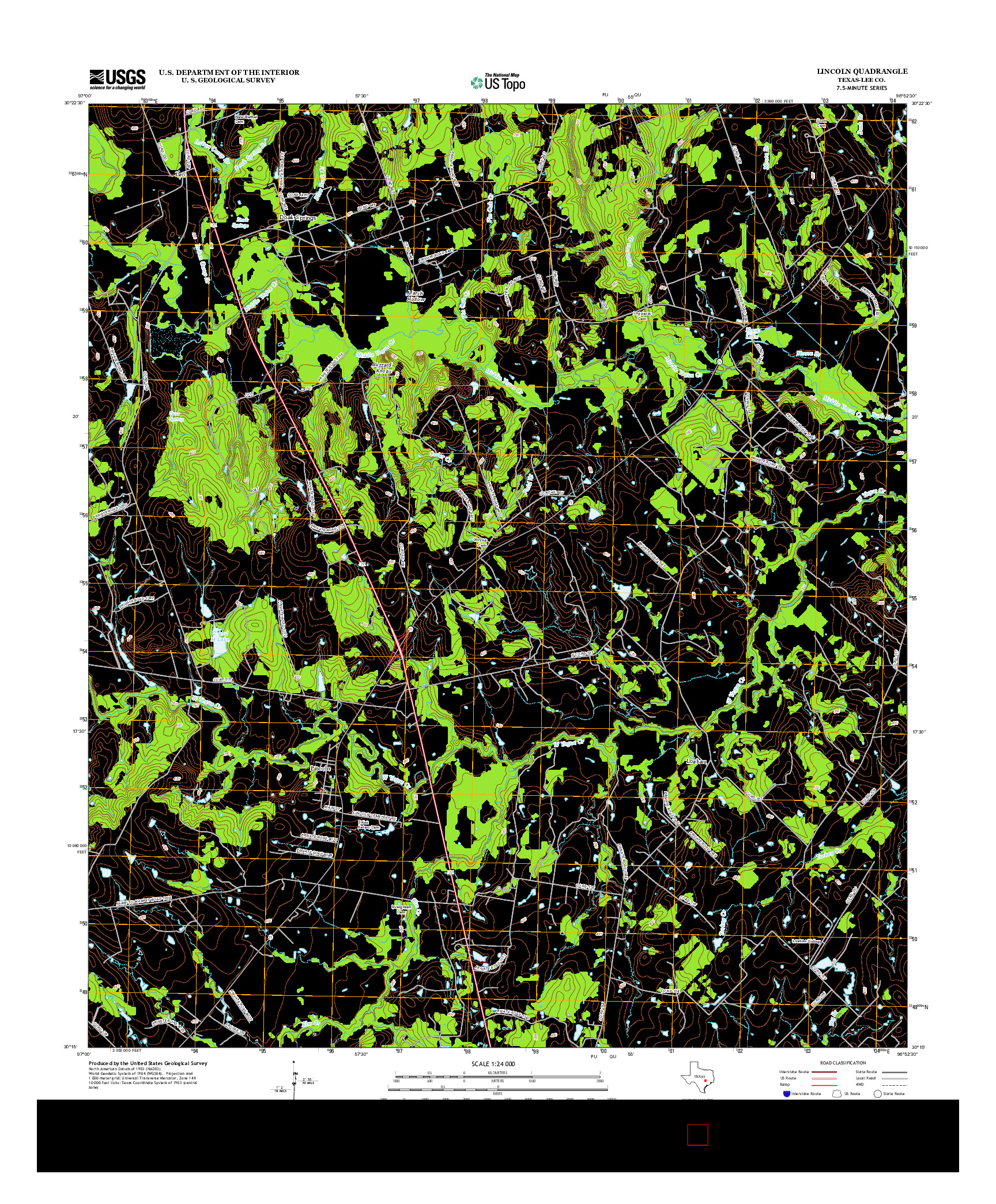 USGS US TOPO 7.5-MINUTE MAP FOR LINCOLN, TX 2013